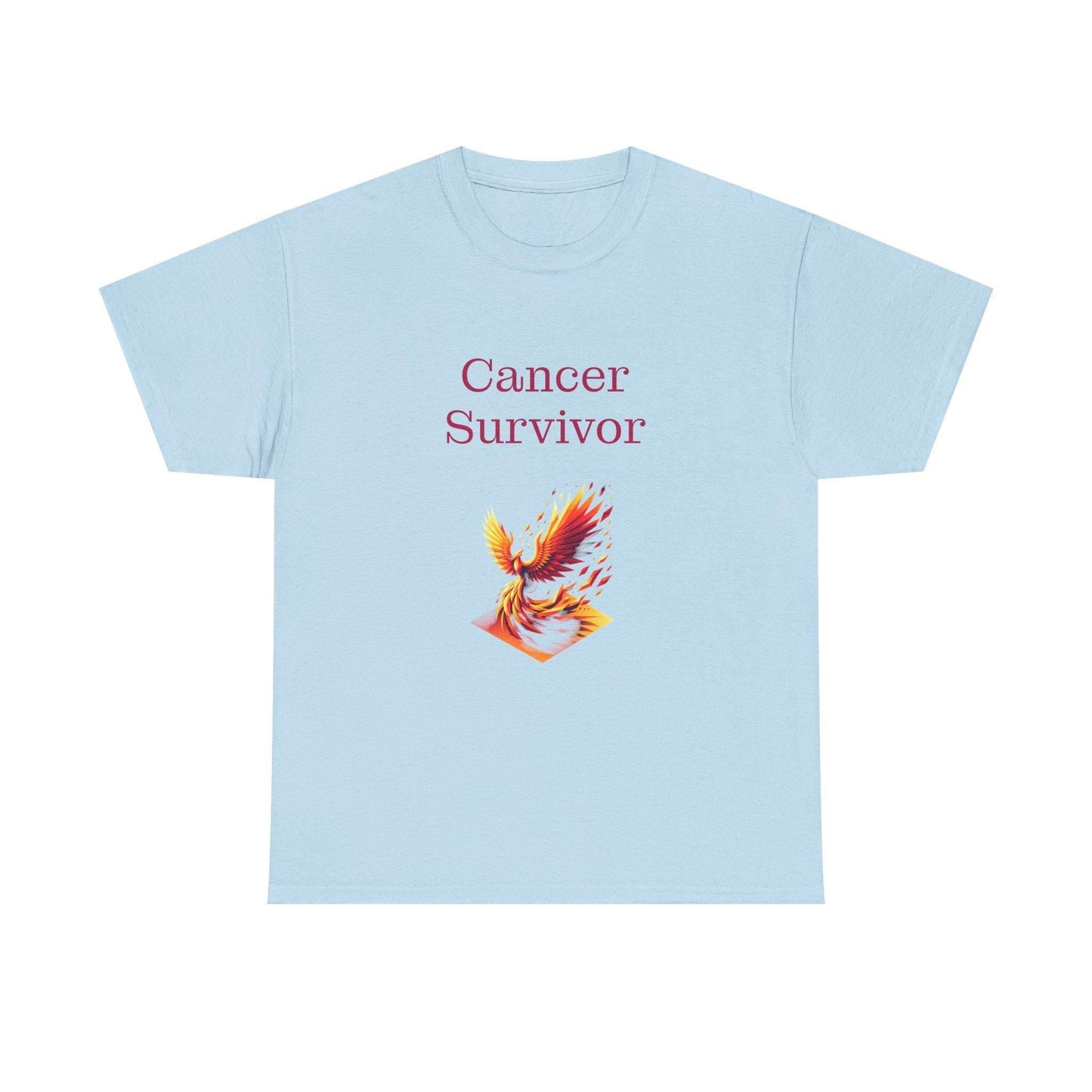 Cancer Survivor Unisex Heavy Cotton Tee - Empowering Apparel for Health Awareness - The Dreamer's Bookshop.