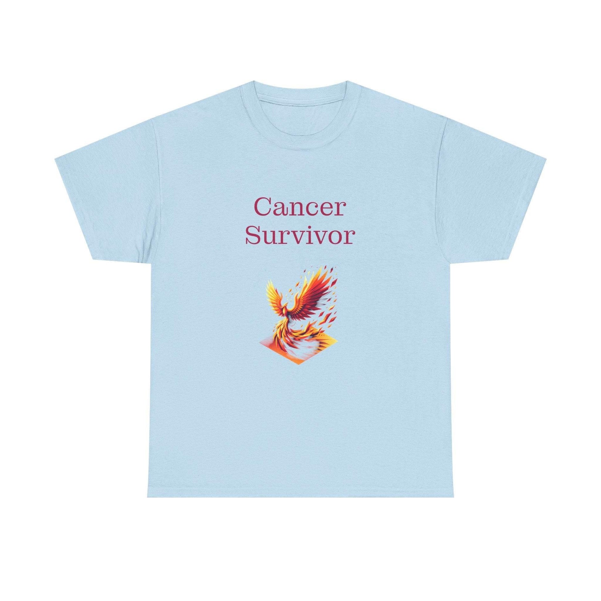 Cancer Survivor Unisex Heavy Cotton Tee - Empowering Apparel for Health Awareness - The Dreamer's Bookshop.