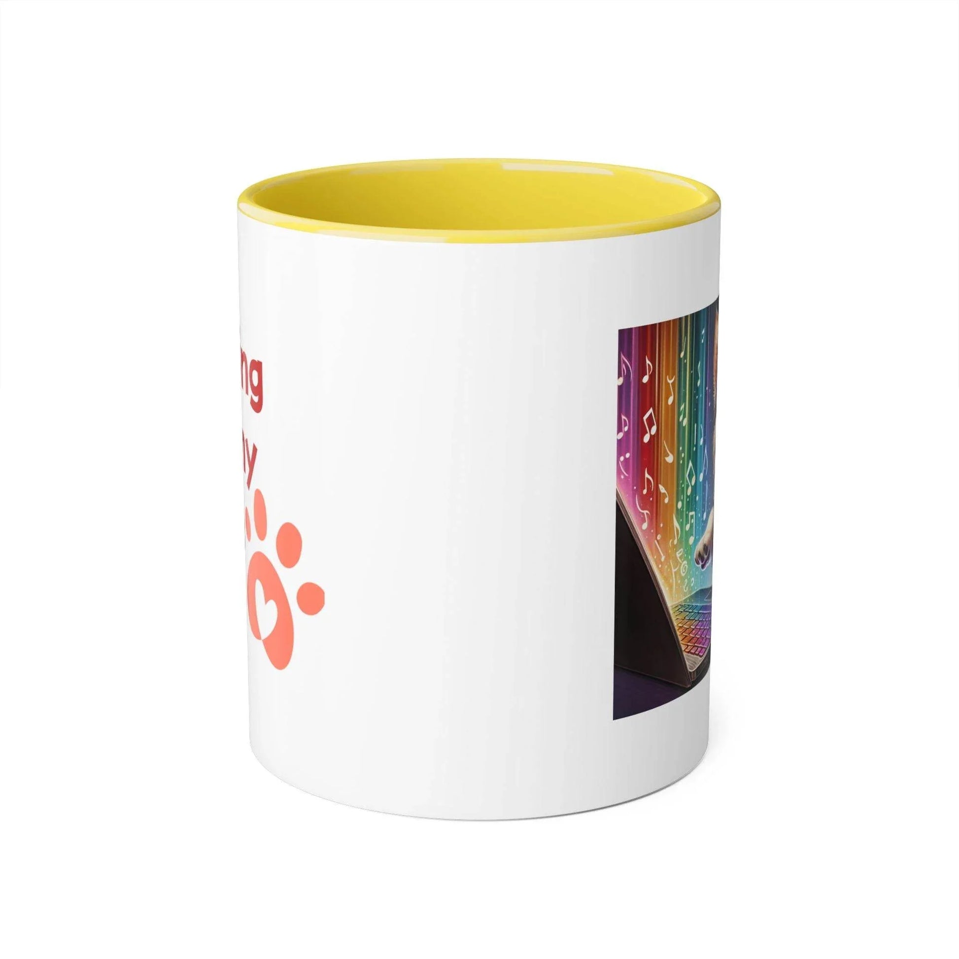 Funny Dog Writer Accent Mug - 11oz Coffee Cup for Book Lovers - The Dreamer's Bookshop.