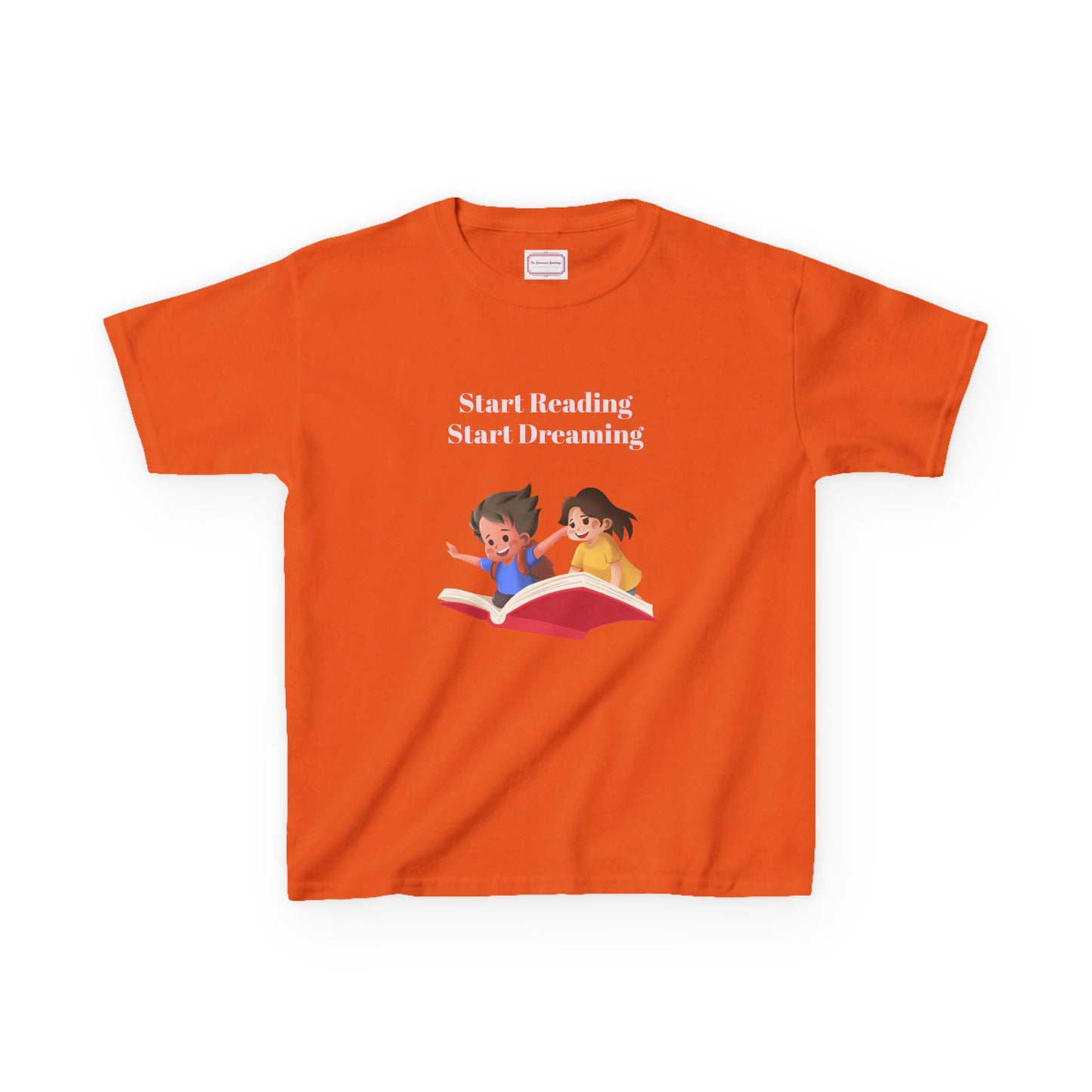US (Ww) Kids Heavy Cotton™ Tee - Start Reading Start Dreaming Shirt