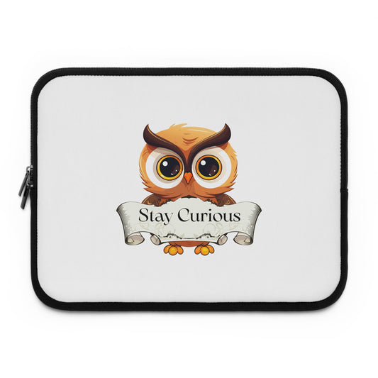 Laptop Sleeve "Stay Curious" Perfect for Book Lovers