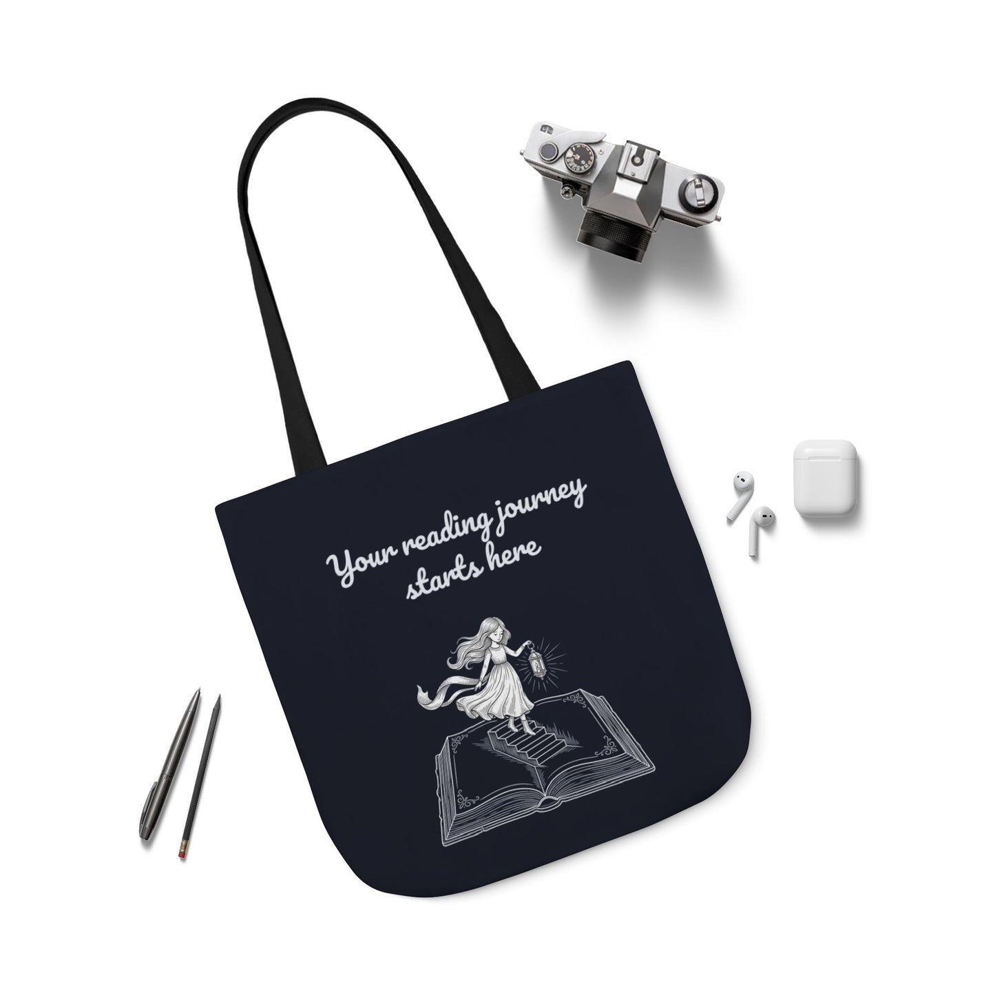 Whimsical Tote Bag - "Reading Journey"