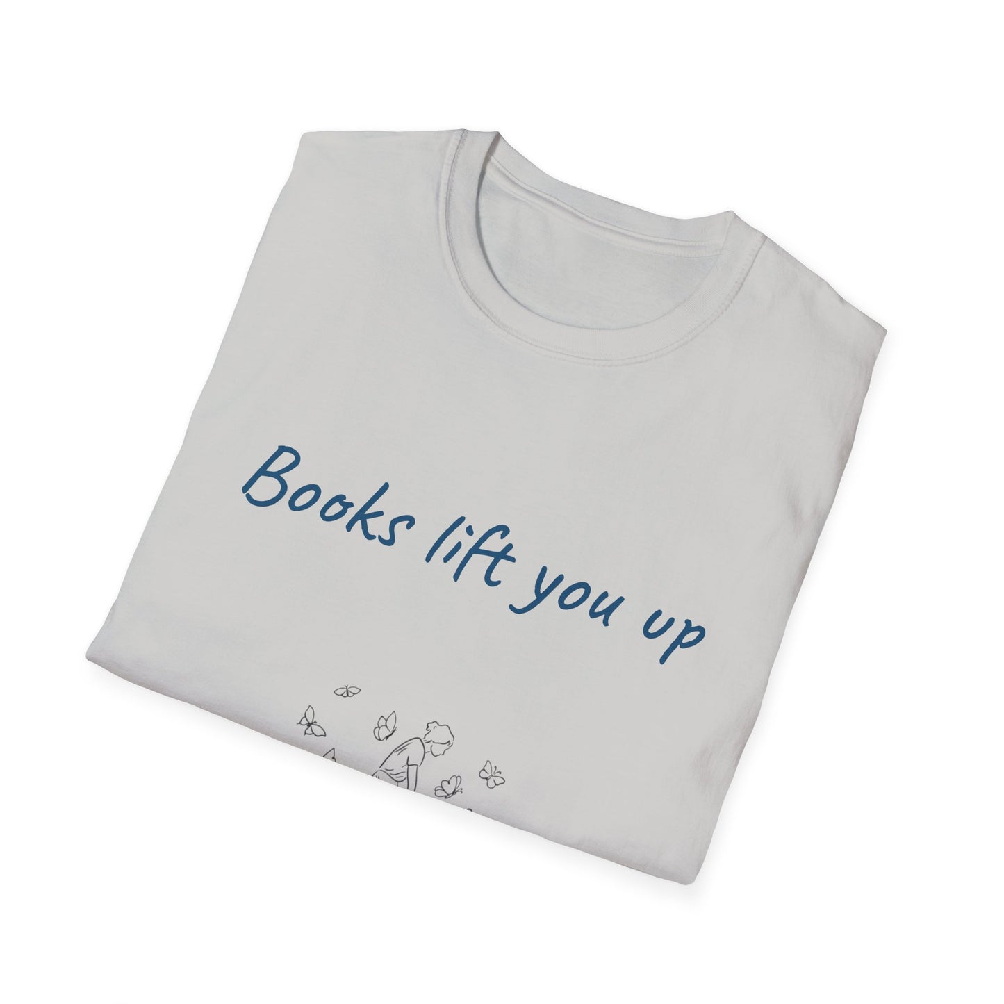 Inspirational Unisex Softstyle T-Shirt - Books Lift You Up