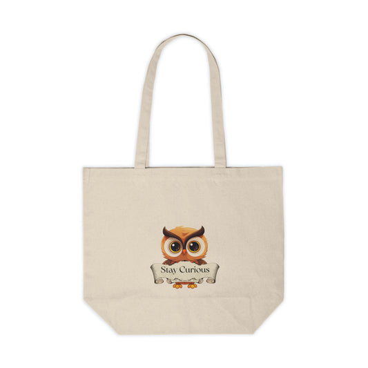 Canvas Shopping Tote for Book Lovers - Stay Curious - The Dreamer's Bookshop Designs