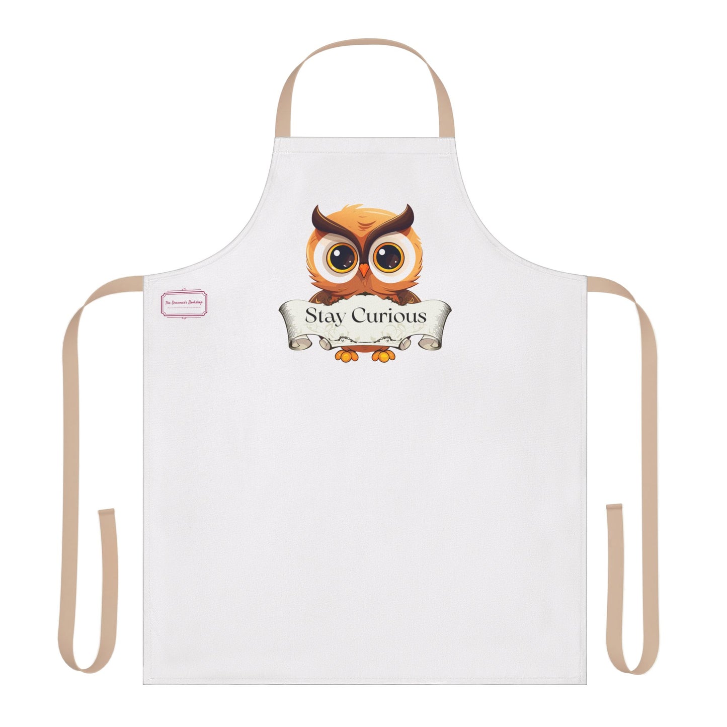 Fun Book Lover Apron with 5-Color Straps | "Stay Curious"