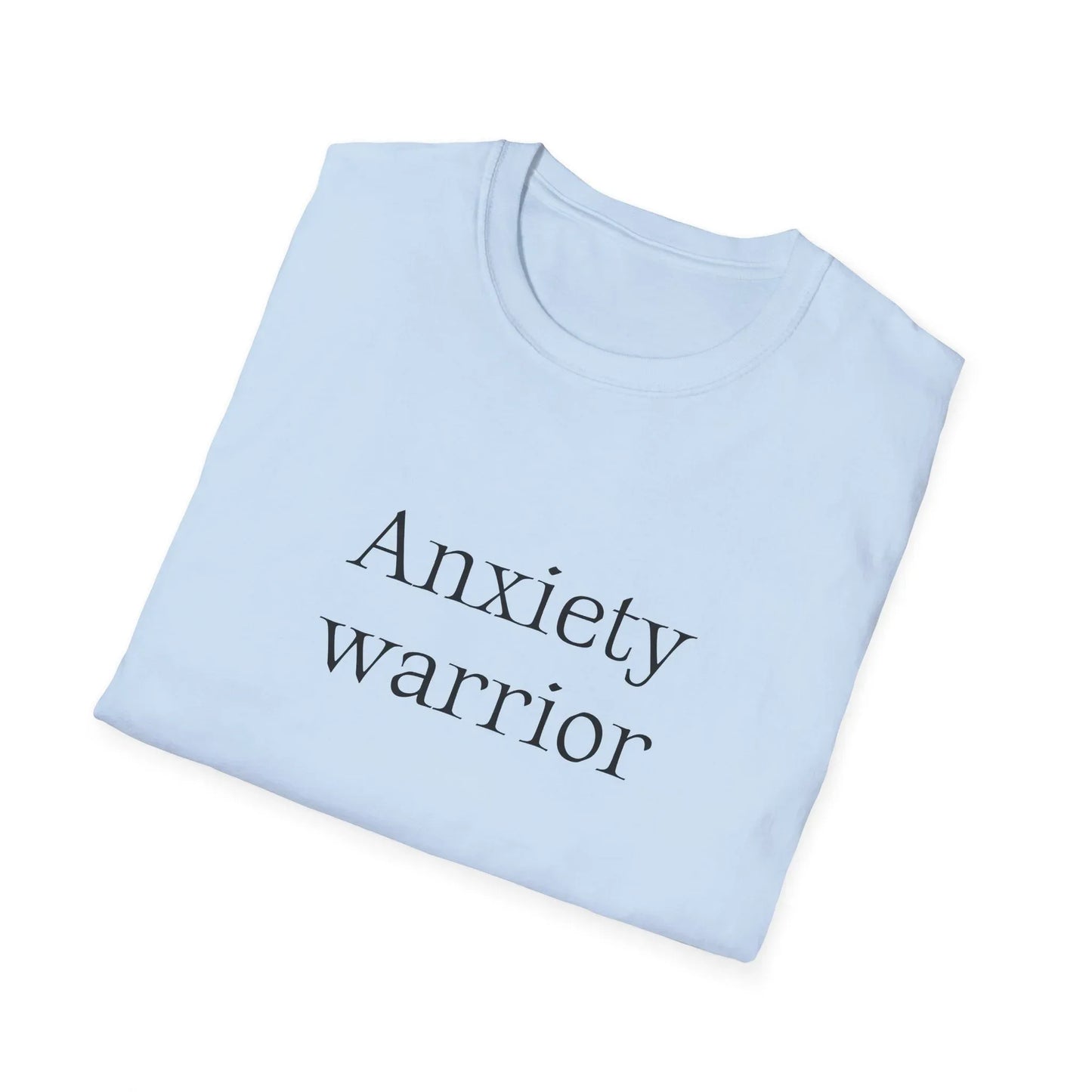 Anxiety Warrior Unisex Softstyle T-Shirt - Empower Your Battle - The Dreamer's Bookshop.