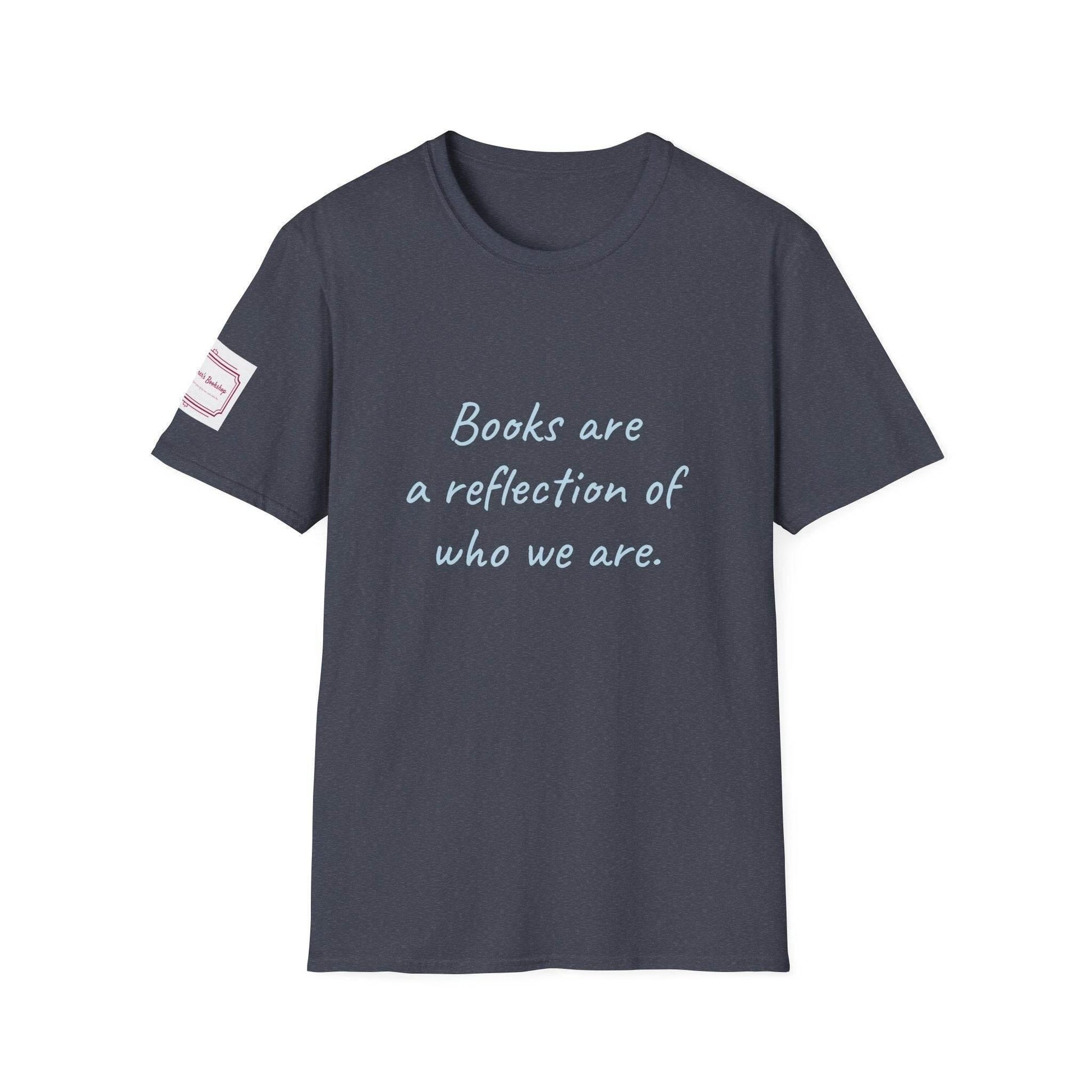 Books Are a Reflection Unisex Softstyle T-Shirt – Perfect for Book Lovers & Readers - The Dreamer's Bookshop.