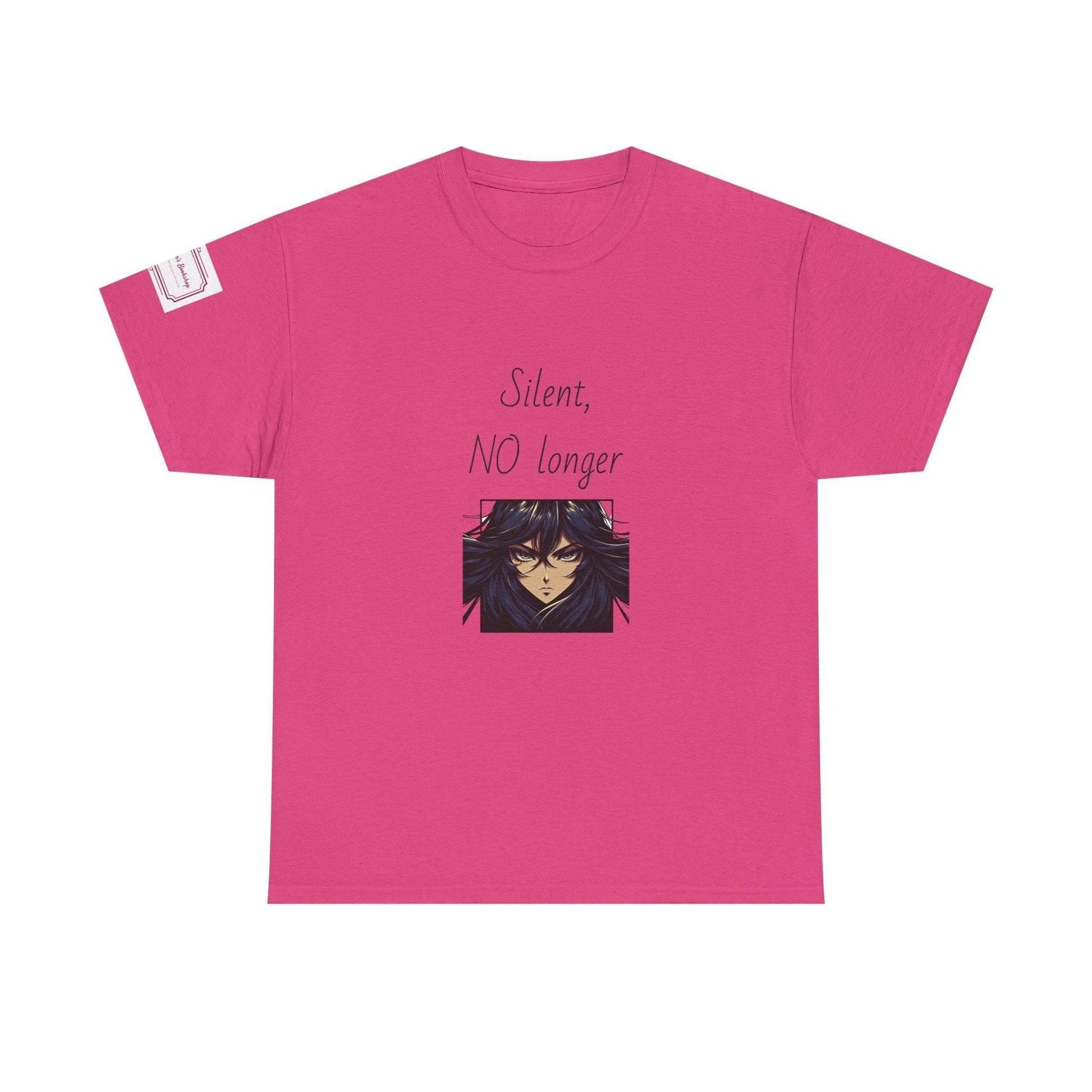 Silent, NO longer - Inspirational Unisex Heavy Cotton Tee - The Dreamer's Bookshop.