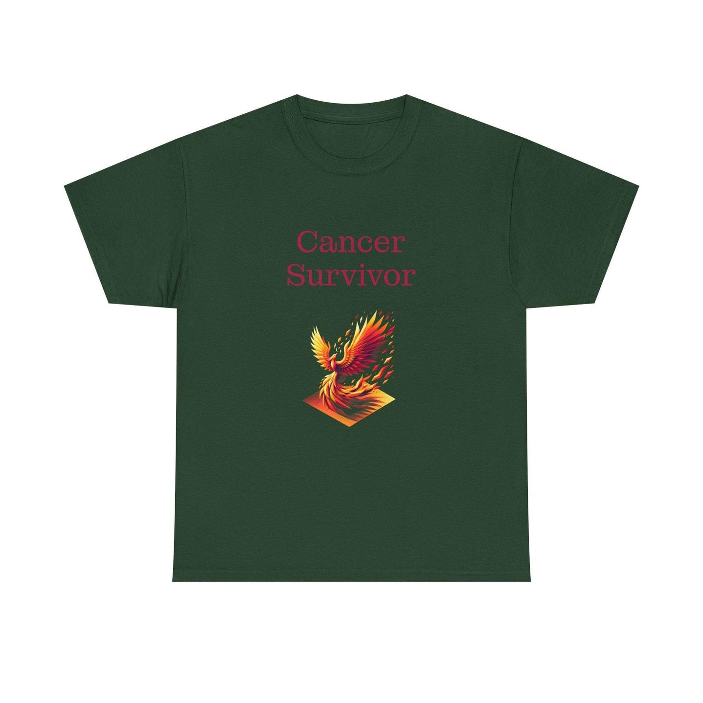 Cancer Survivor Unisex Heavy Cotton Tee - Empowering Apparel for Health Awareness - The Dreamer's Bookshop.