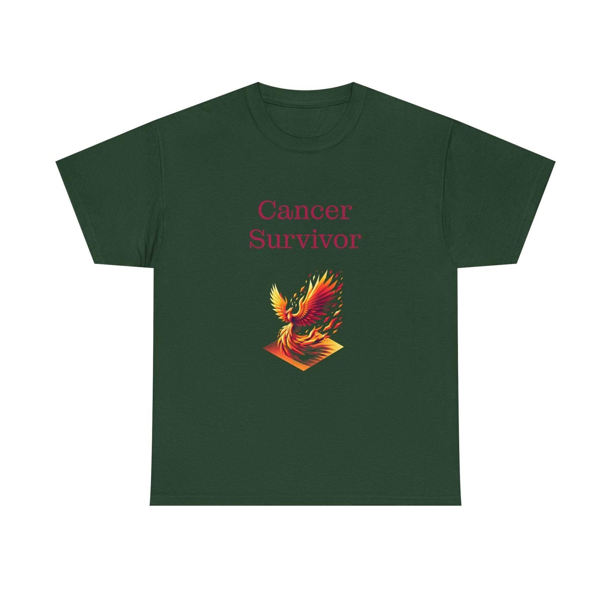 Cancer Survivor Unisex Heavy Cotton Tee - Empowering Apparel for Health Awareness - The Dreamer's Bookshop.