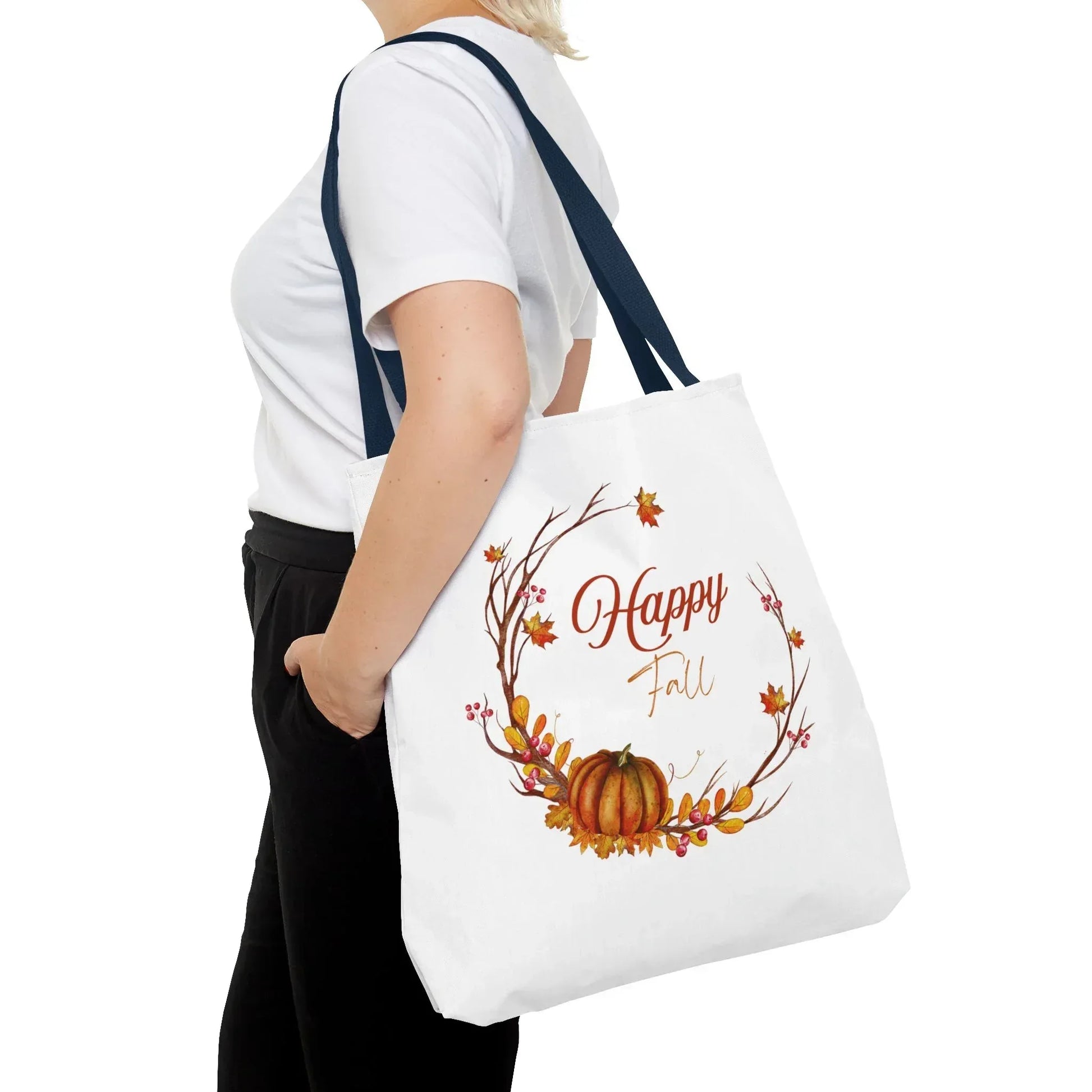 Happy Fall Tote Bag - Cozy Autumn Design - The Dreamer's Bookshop.