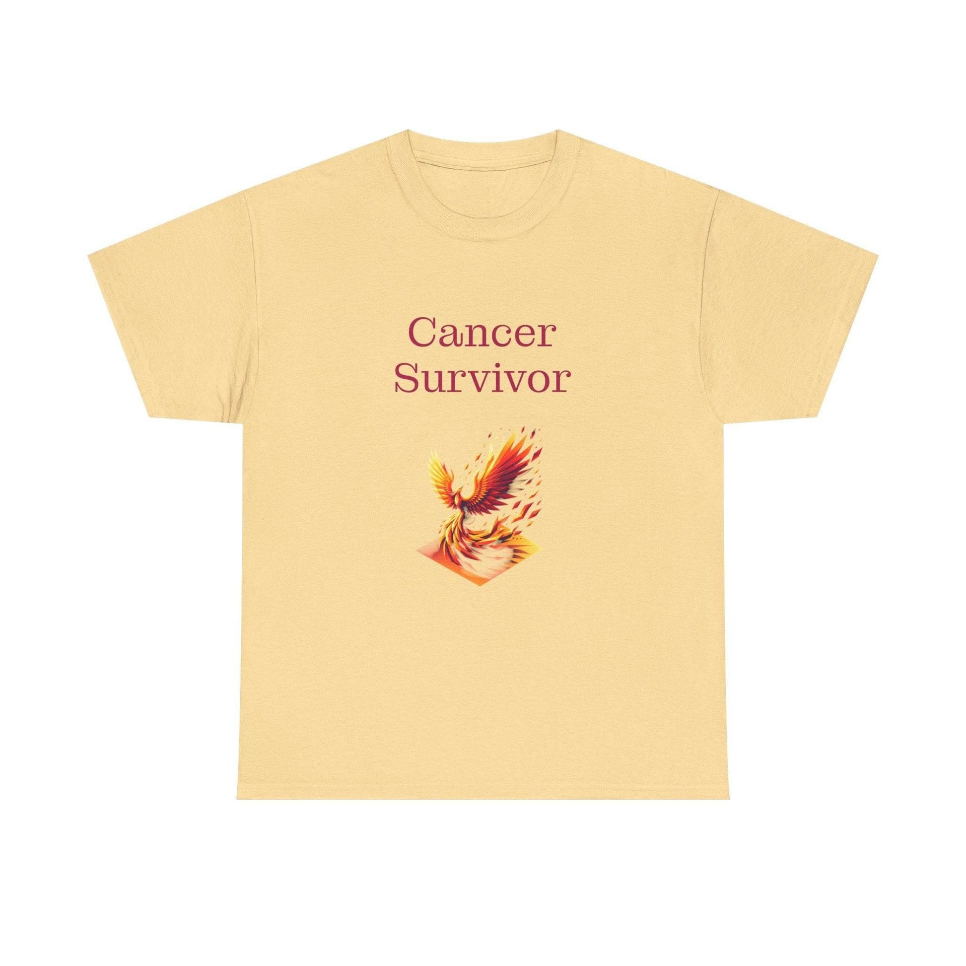 Cancer Survivor Unisex Heavy Cotton Tee - Empowering Apparel for Health Awareness - The Dreamer's Bookshop.