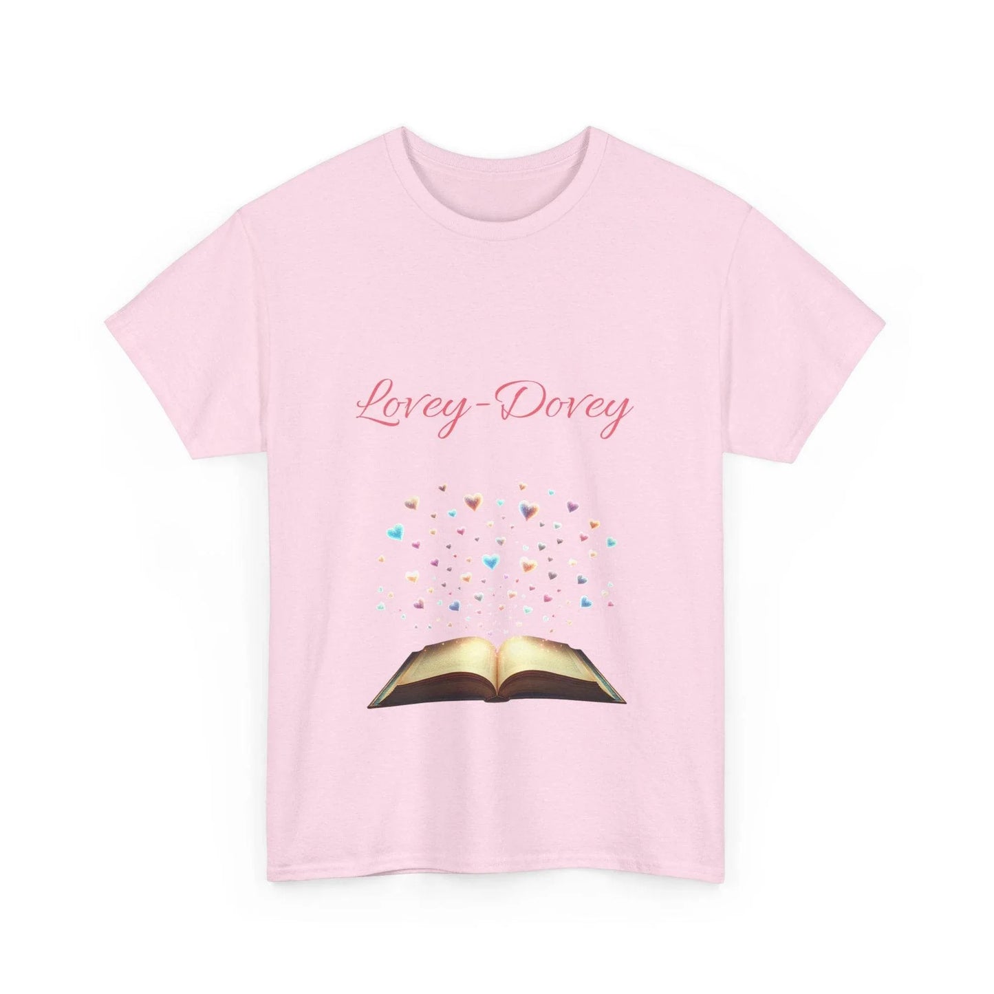 Lovey-Dovey - Unisex Heavy Cotton Tee - Sweet Romance - The Dreamer's Bookshop.