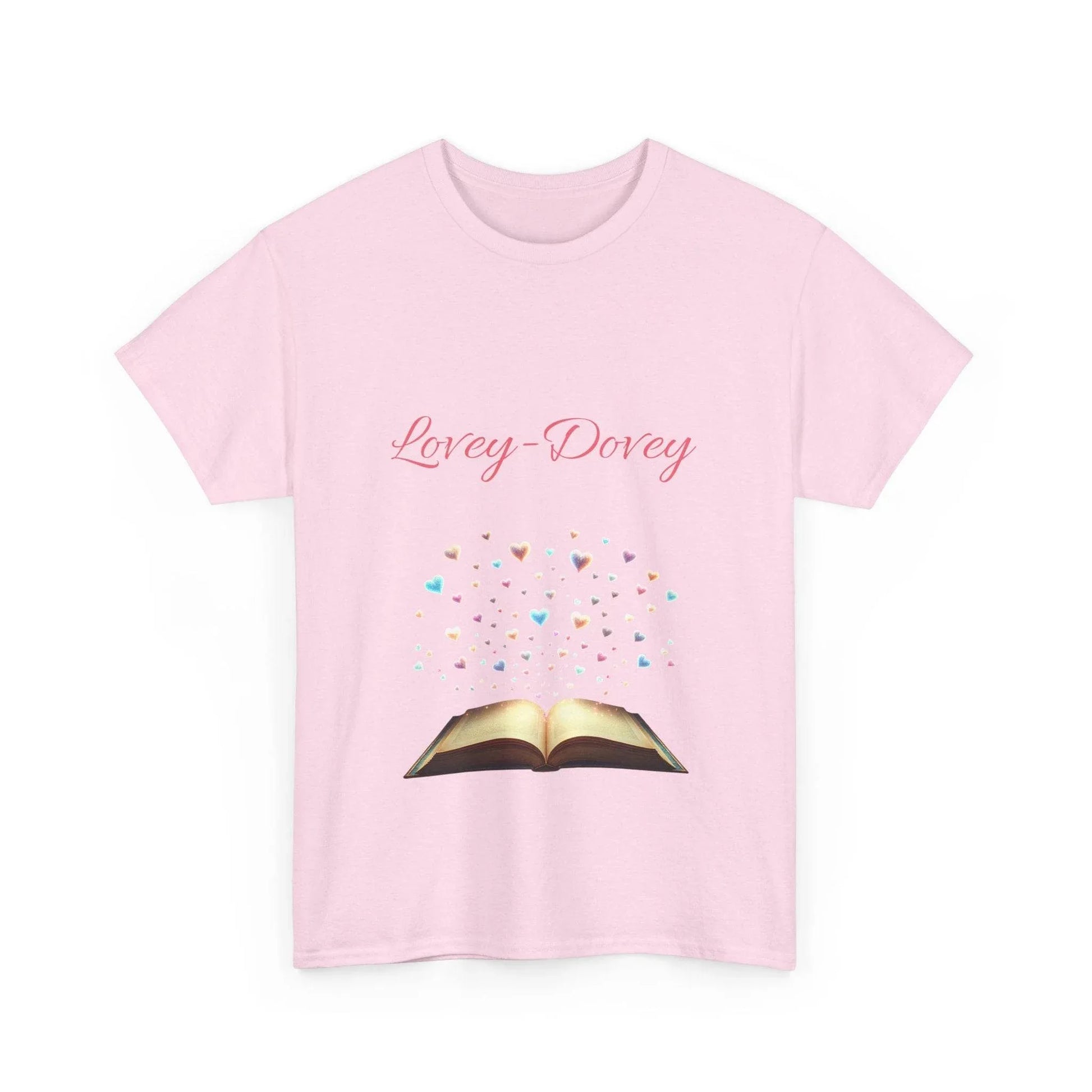 Lovey-Dovey - Unisex Heavy Cotton Tee - Sweet Romance - The Dreamer's Bookshop.