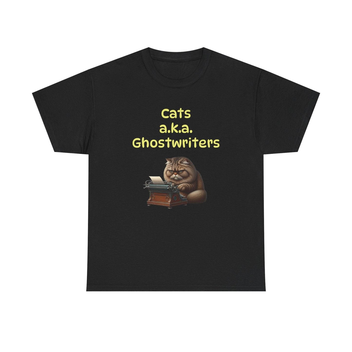 Cats Ghostwriters - A Unisex Heavy Cotton Tee - Perfect Gift for Book Lovers - The Dreamer's Bookshop.