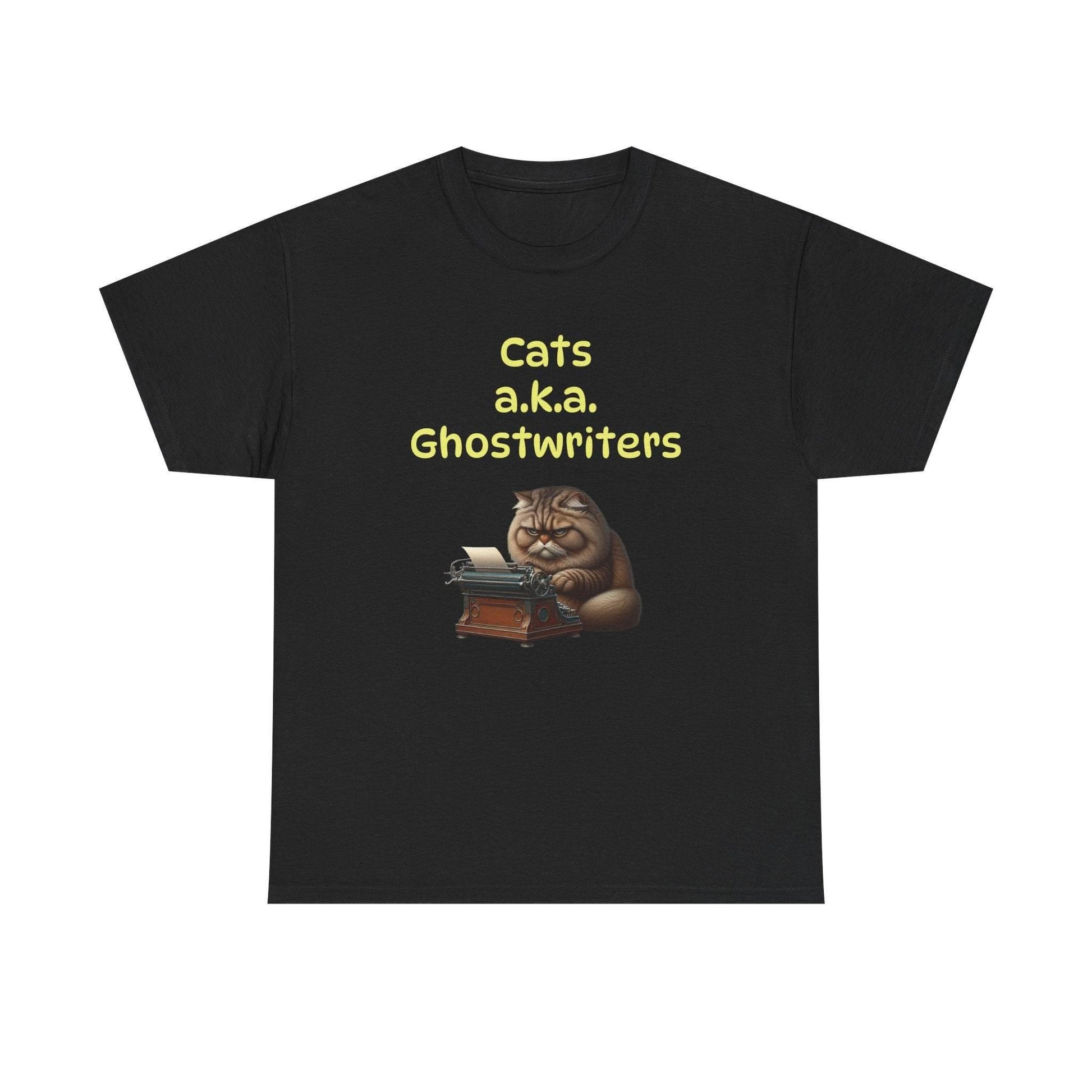 Cats Ghostwriters - A Unisex Heavy Cotton Tee - Perfect Gift for Book Lovers - The Dreamer's Bookshop.