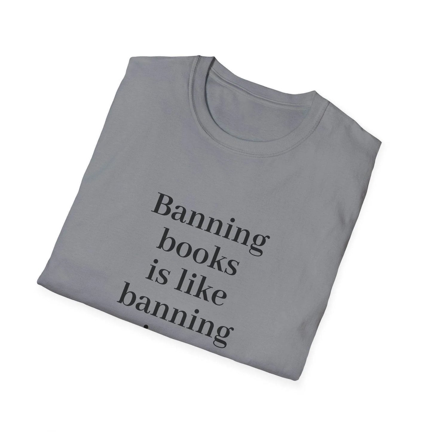 Unisex Softstyle T-Shirt - 'Banning Books' - The Dreamer's Bookshop.