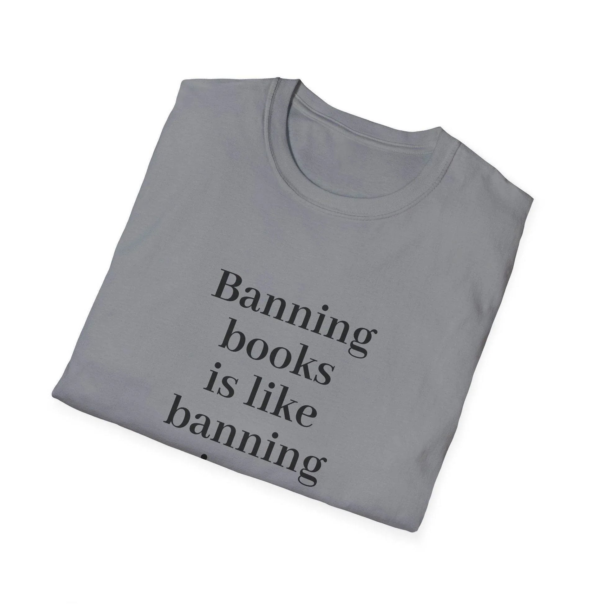 Unisex Softstyle T-Shirt - 'Banning Books' - The Dreamer's Bookshop.
