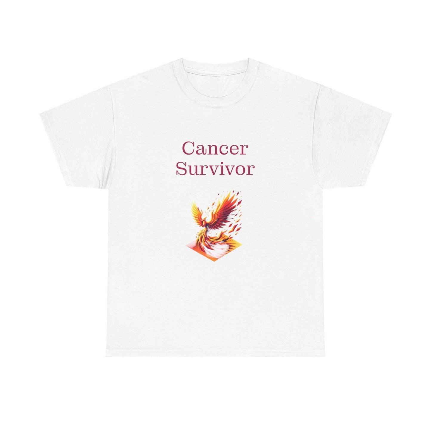 Cancer Survivor Unisex Heavy Cotton Tee - Empowering Apparel for Health Awareness - The Dreamer's Bookshop.