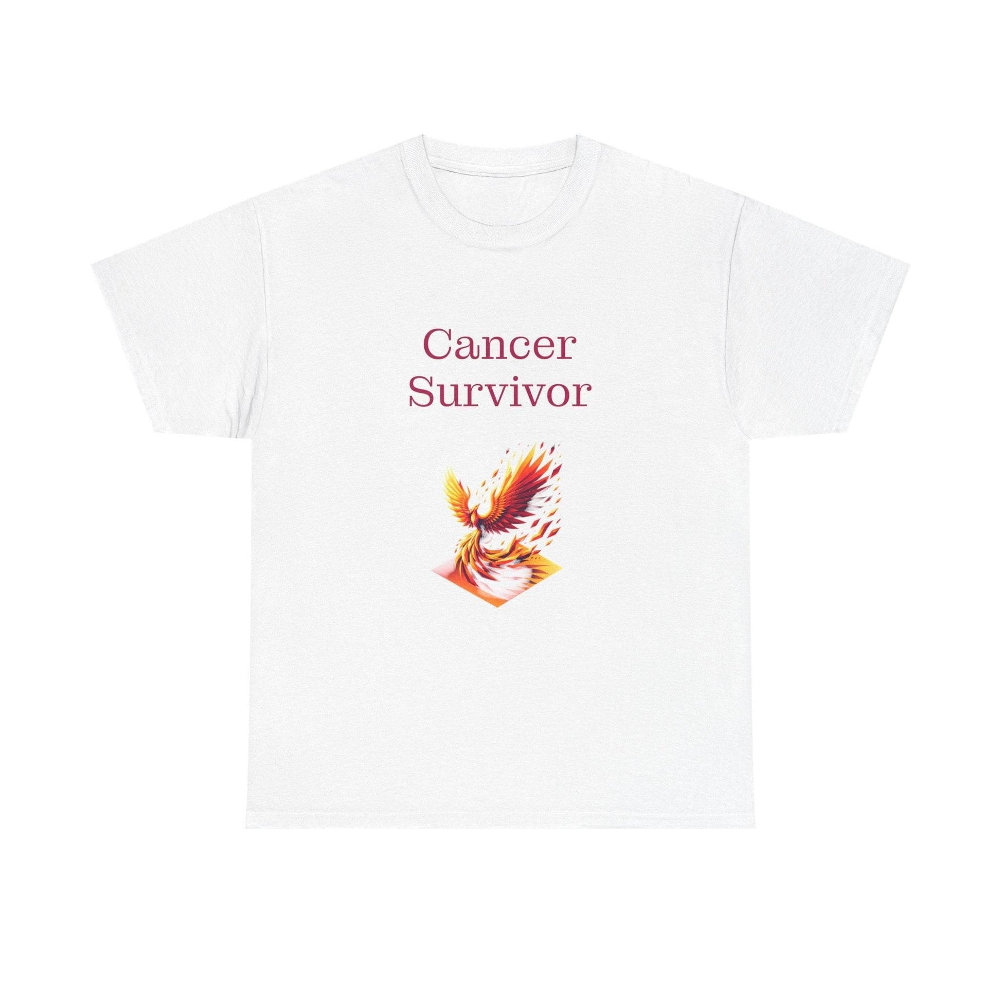 Cancer Survivor Unisex Heavy Cotton Tee - Empowering Apparel for Health Awareness - The Dreamer's Bookshop.