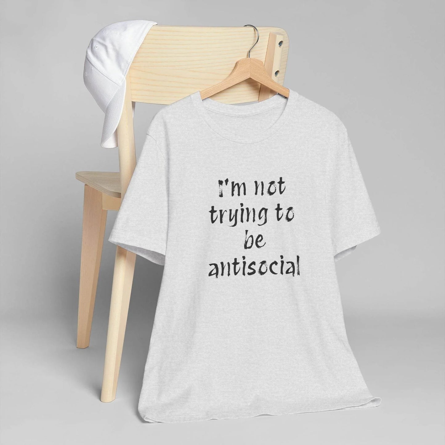 Funny Unisex Jersey T-Shirt - Anti-Social Vibe for Booktroverts - The Dreamer's Bookshop.