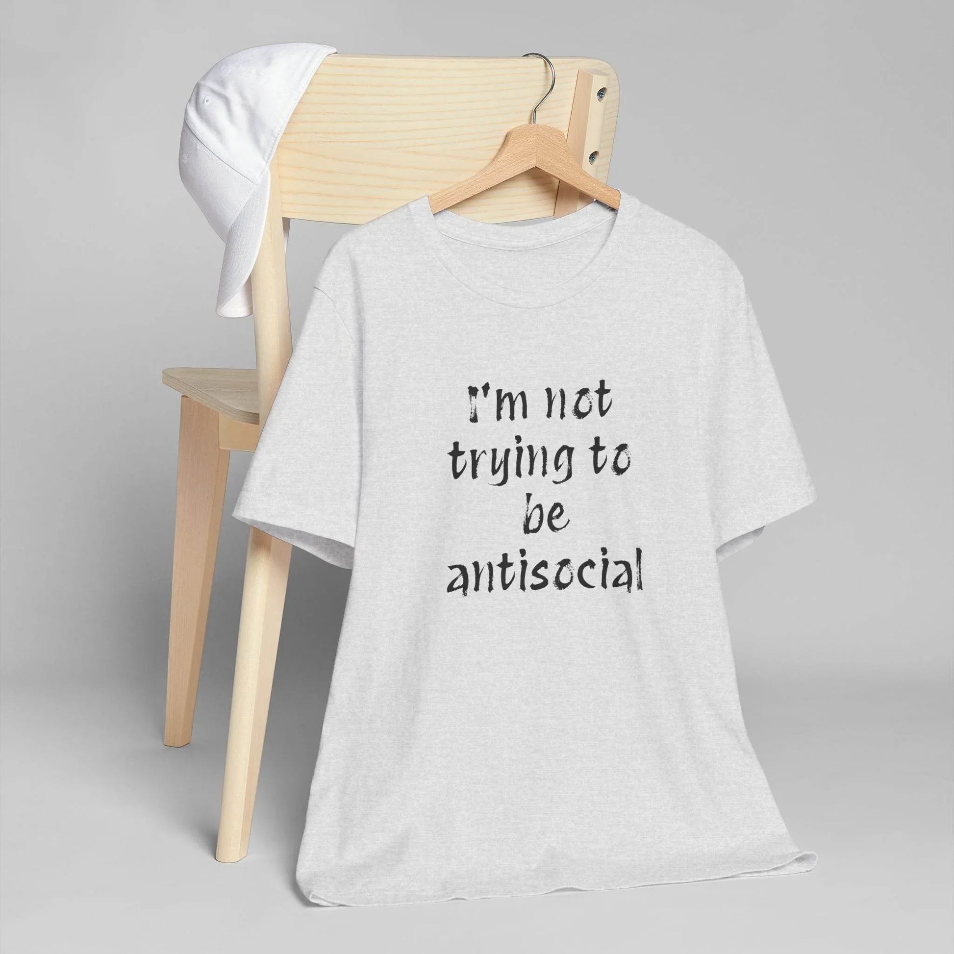 Funny Unisex Jersey T-Shirt - Anti-Social Vibe for Booktroverts - The Dreamer's Bookshop.