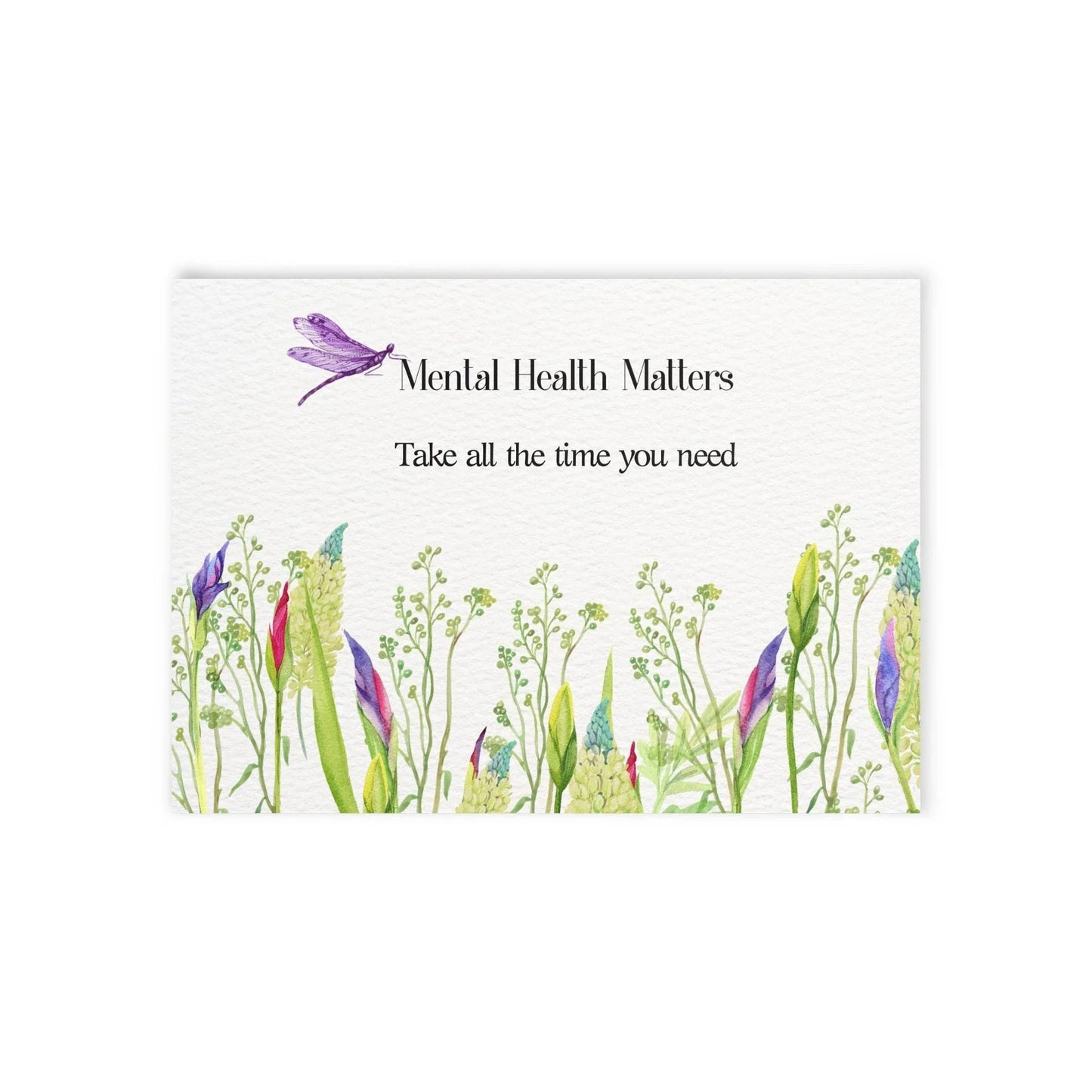Watercolor "Take Time" Mental Health Matters Art Print - The Dreamer's Bookshop.
