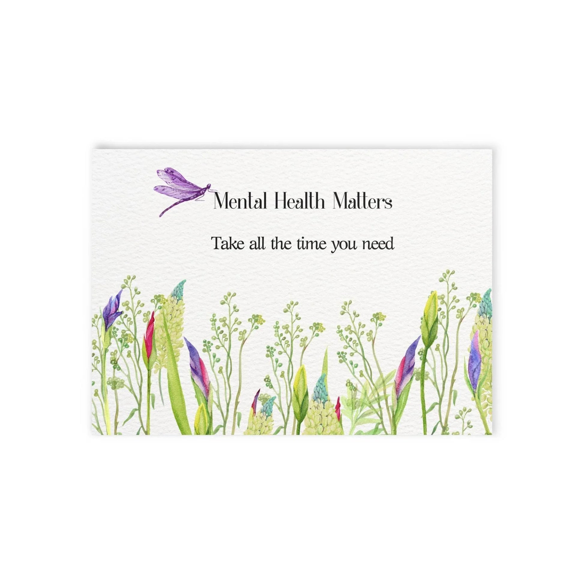 Watercolor "Take Time" Mental Health Matters Art Print - The Dreamer's Bookshop.