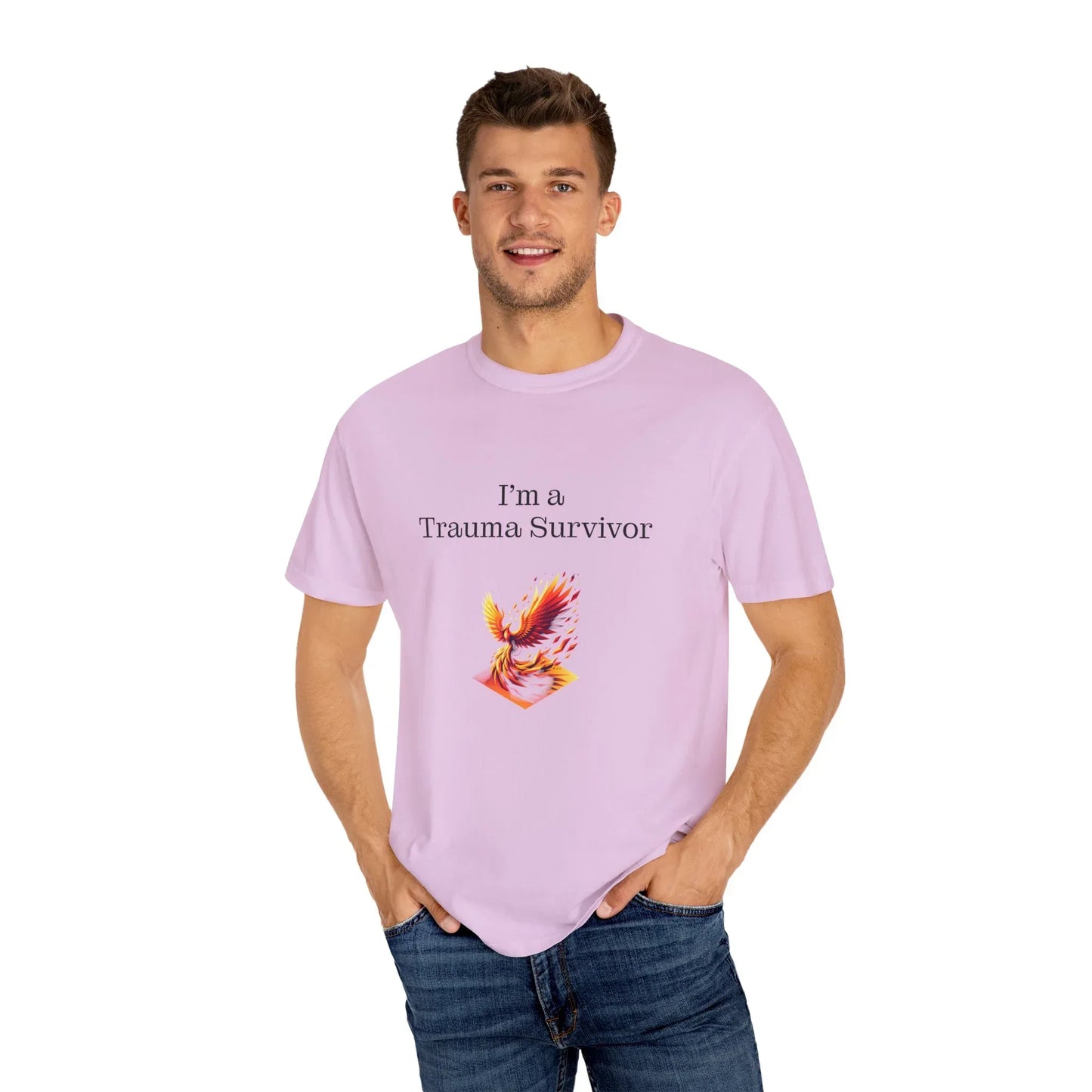 Trauma Survivor Unisex Garment-Dyed T-Shirt - Empowering Supportive Apparel - The Dreamer's Bookshop.