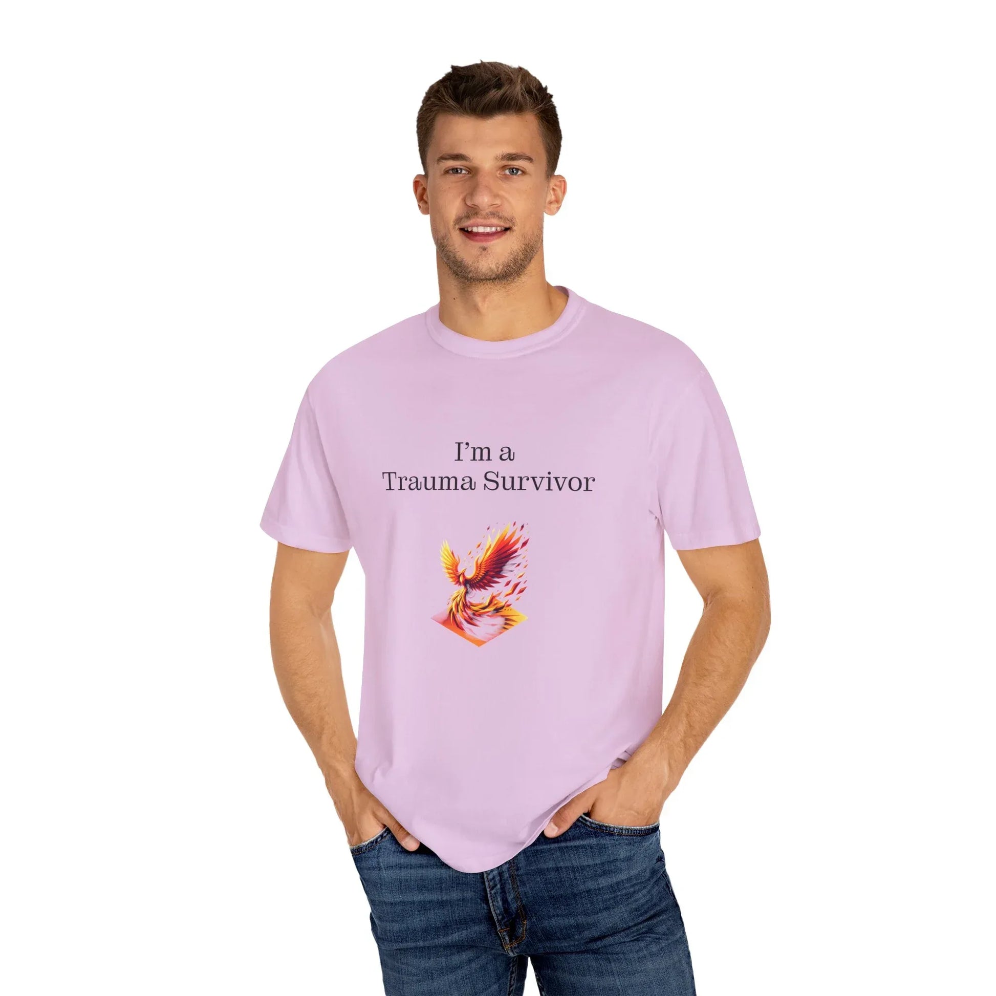 Trauma Survivor Unisex Garment-Dyed T-Shirt - Empowering Supportive Apparel - The Dreamer's Bookshop.