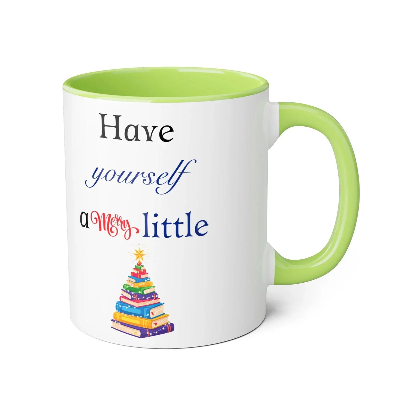A Merry Little Bookmas Mug - 11oz Cup for Coffee Lovers - The Dreamer's Bookshop.