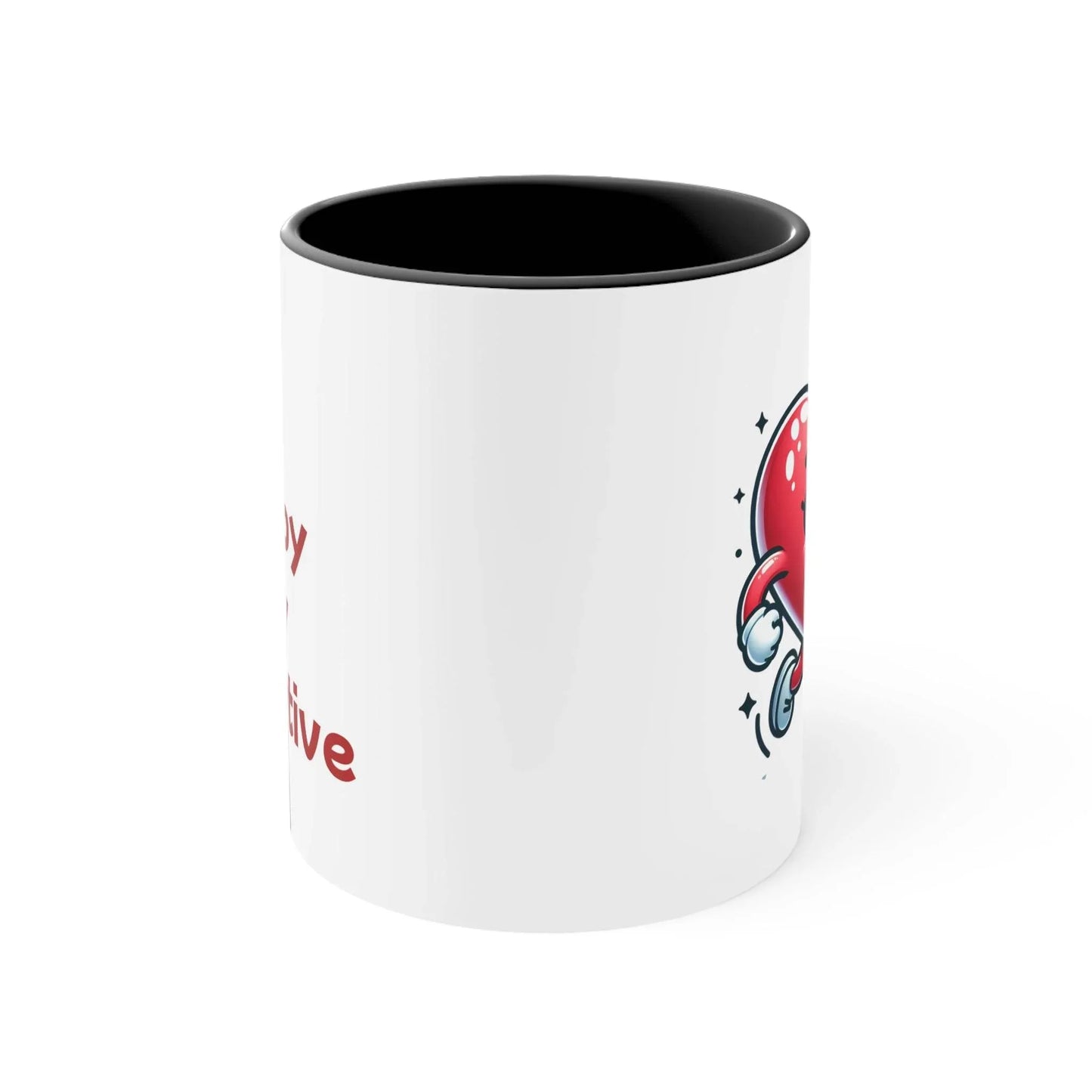 Inspirational Colorful Accent Mug - 11oz Be Happy Stay Positive - The Dreamer's Bookshop.