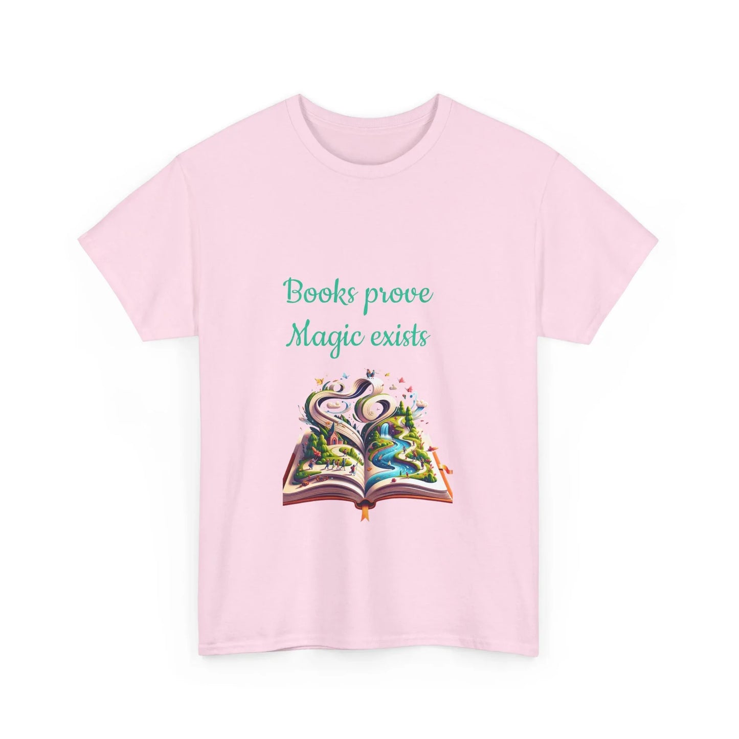 Book Lover's Unisex Heavy Cotton Tee - "Magic Exists" - The Dreamer's Bookshop.