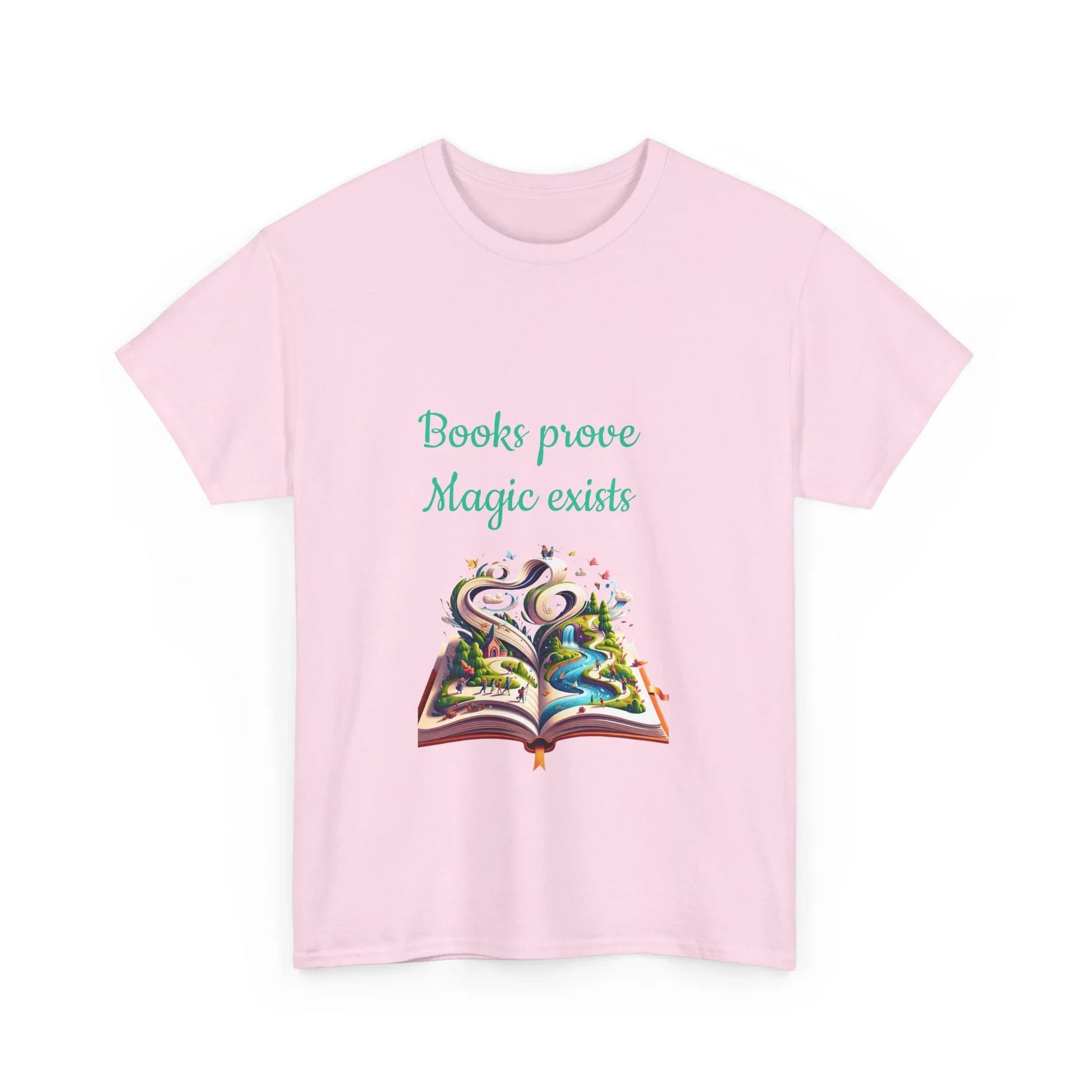 Book Lover's Unisex Heavy Cotton Tee - "Magic Exists" - The Dreamer's Bookshop.