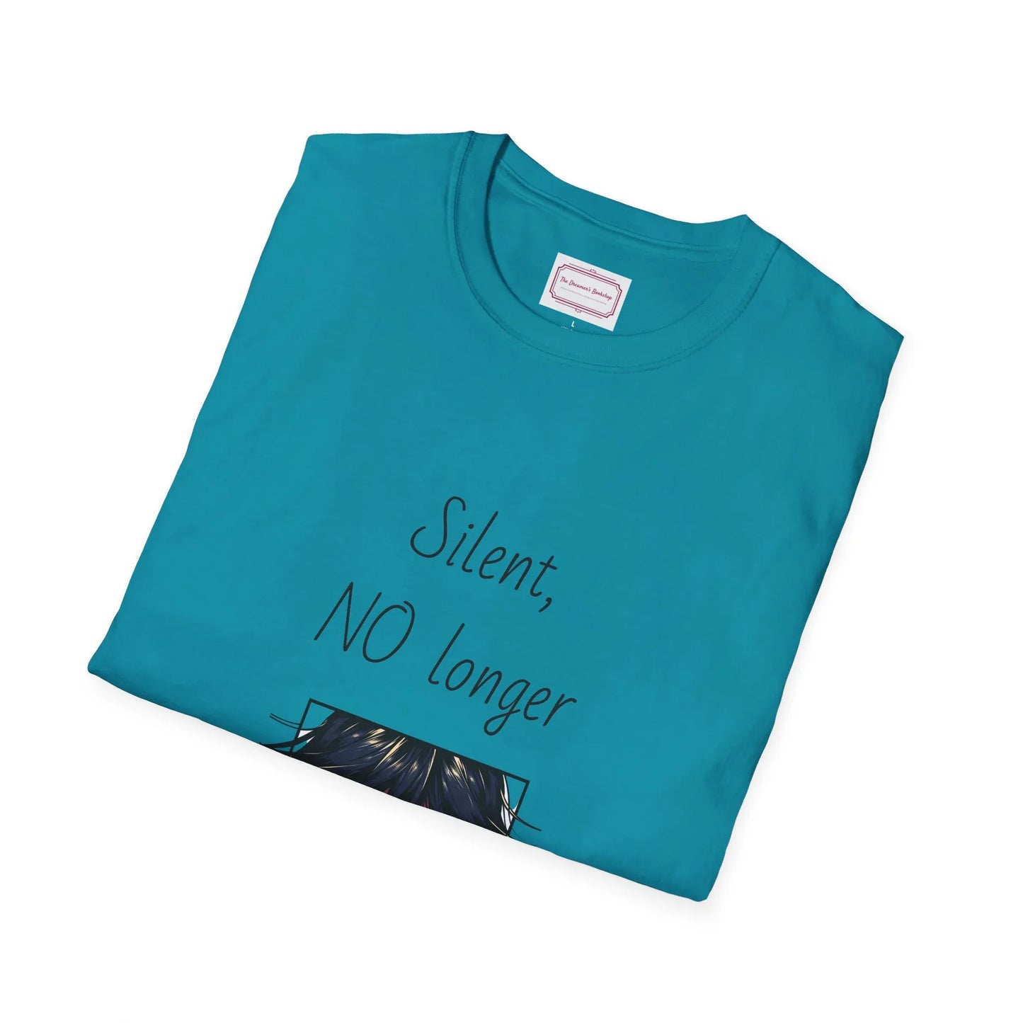 Inspirational Unisex Softstyle T-Shirt - "Silent, NO longer" - The Dreamer's Bookshop.
