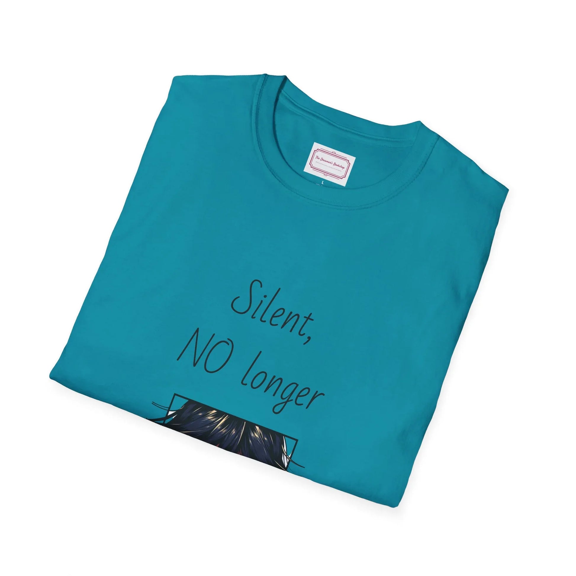 Inspirational Unisex Softstyle T-Shirt - "Silent, NO longer" - The Dreamer's Bookshop.