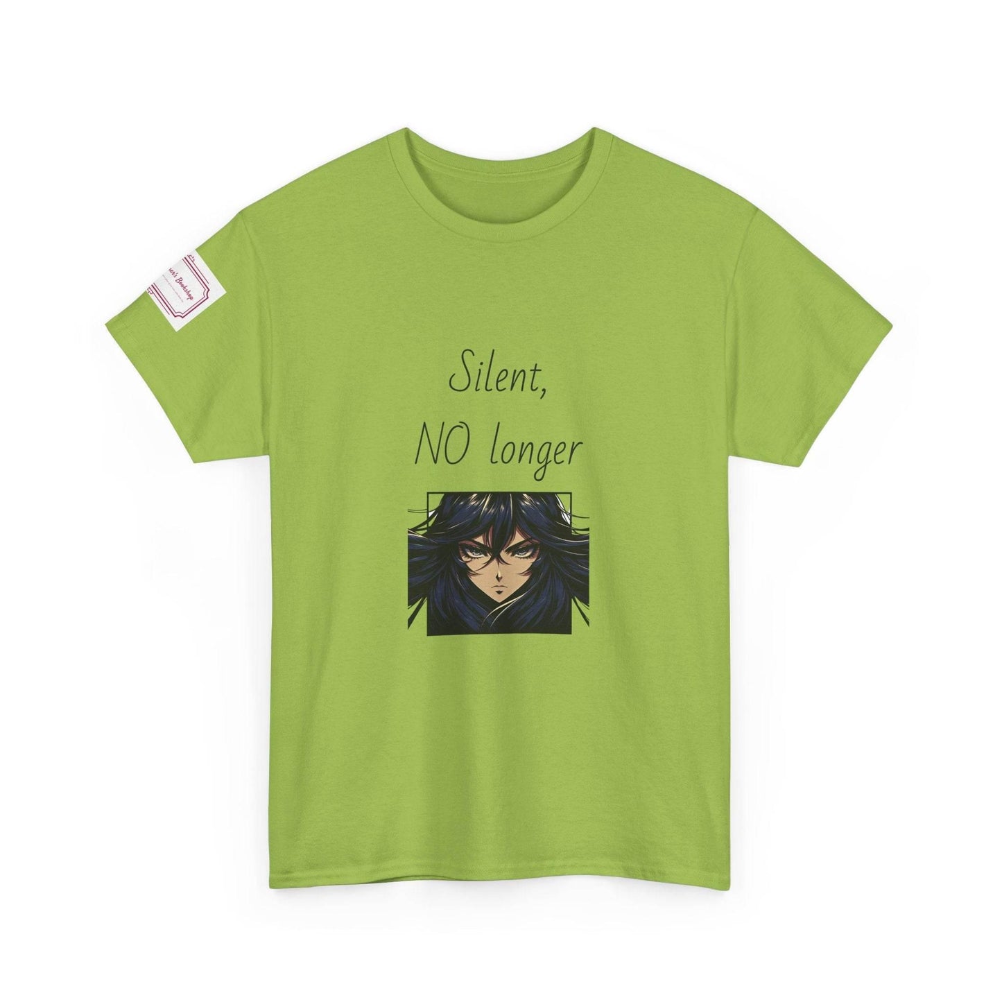 Silent, NO longer - Inspirational Unisex Heavy Cotton Tee - The Dreamer's Bookshop.