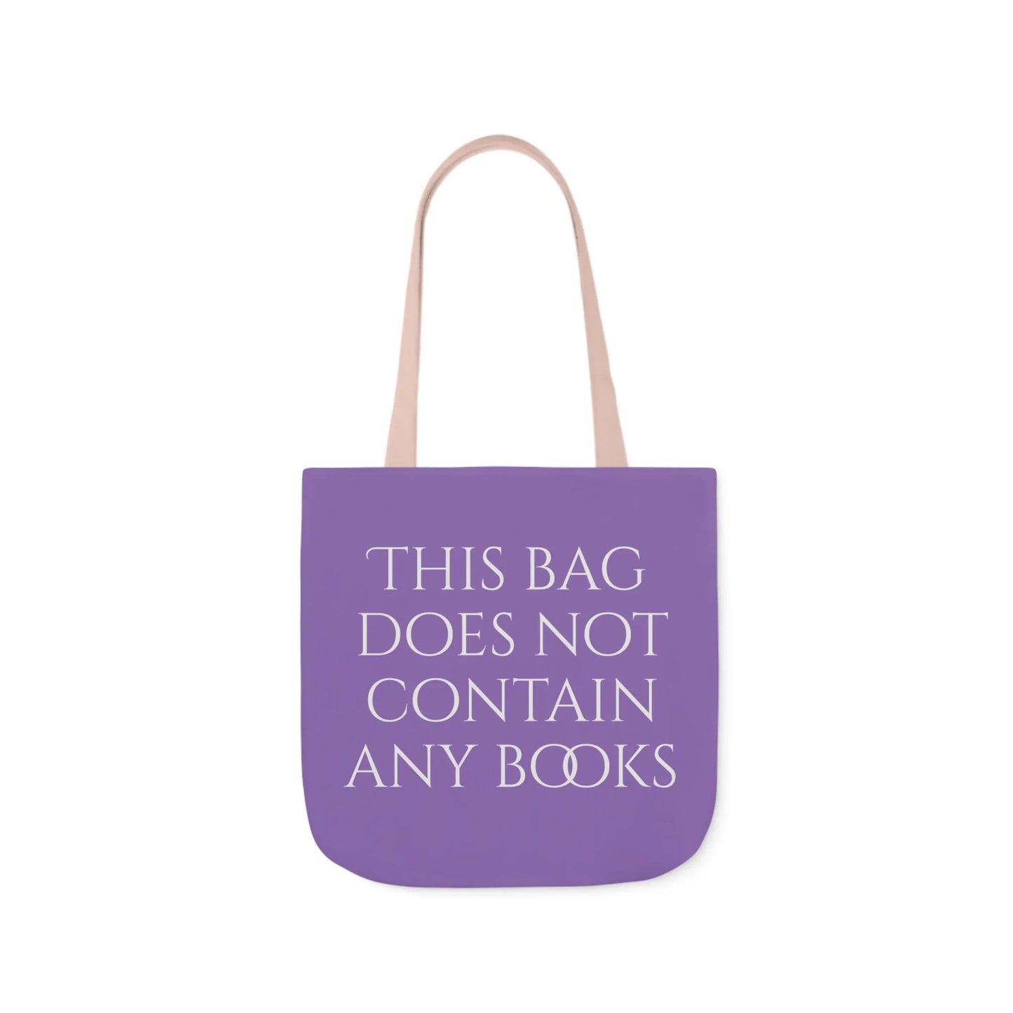 Funny Canvas Tote Bag - "This Bag Does Not Contain Any Books" - 5-Color Straps - The Dreamer's Bookshop.