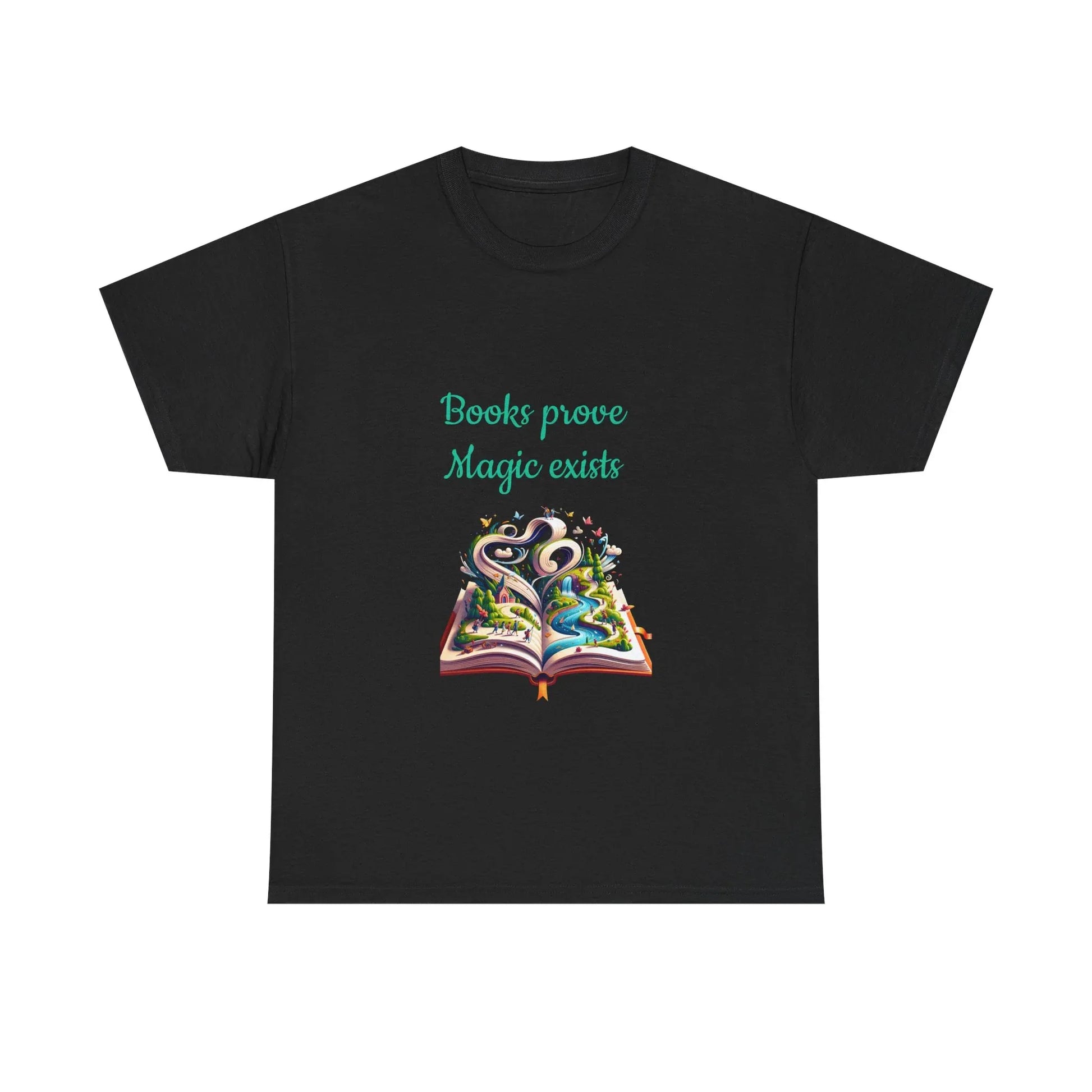 Book Lover's Unisex Heavy Cotton Tee - "Magic Exists" - The Dreamer's Bookshop.