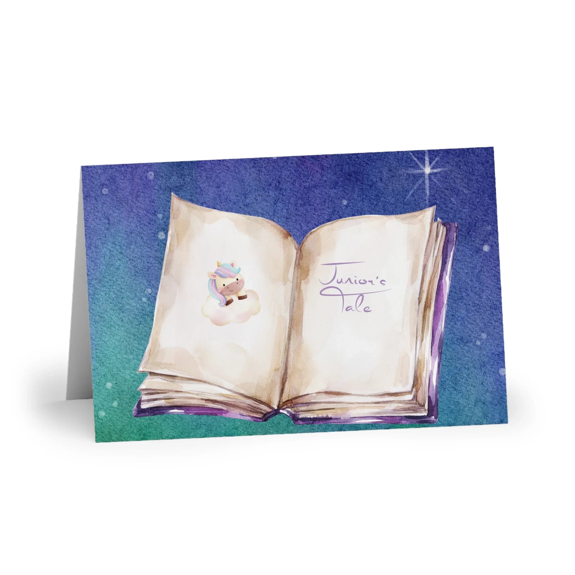 The Dreamer's Bookshop Cute "Junior's Tale" Baby Card - The Dreamer's Bookshop.