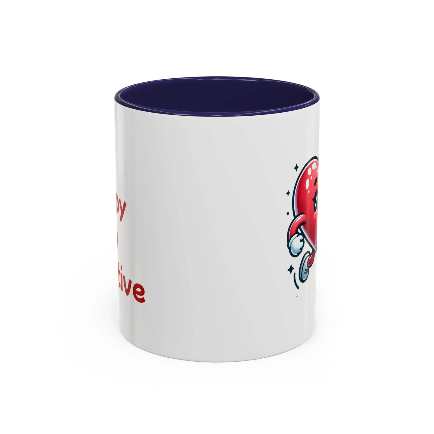 Playful Heart Running Coffee Mug - Cute Gift for Positive Thinkers - The Dreamer's Bookshop.