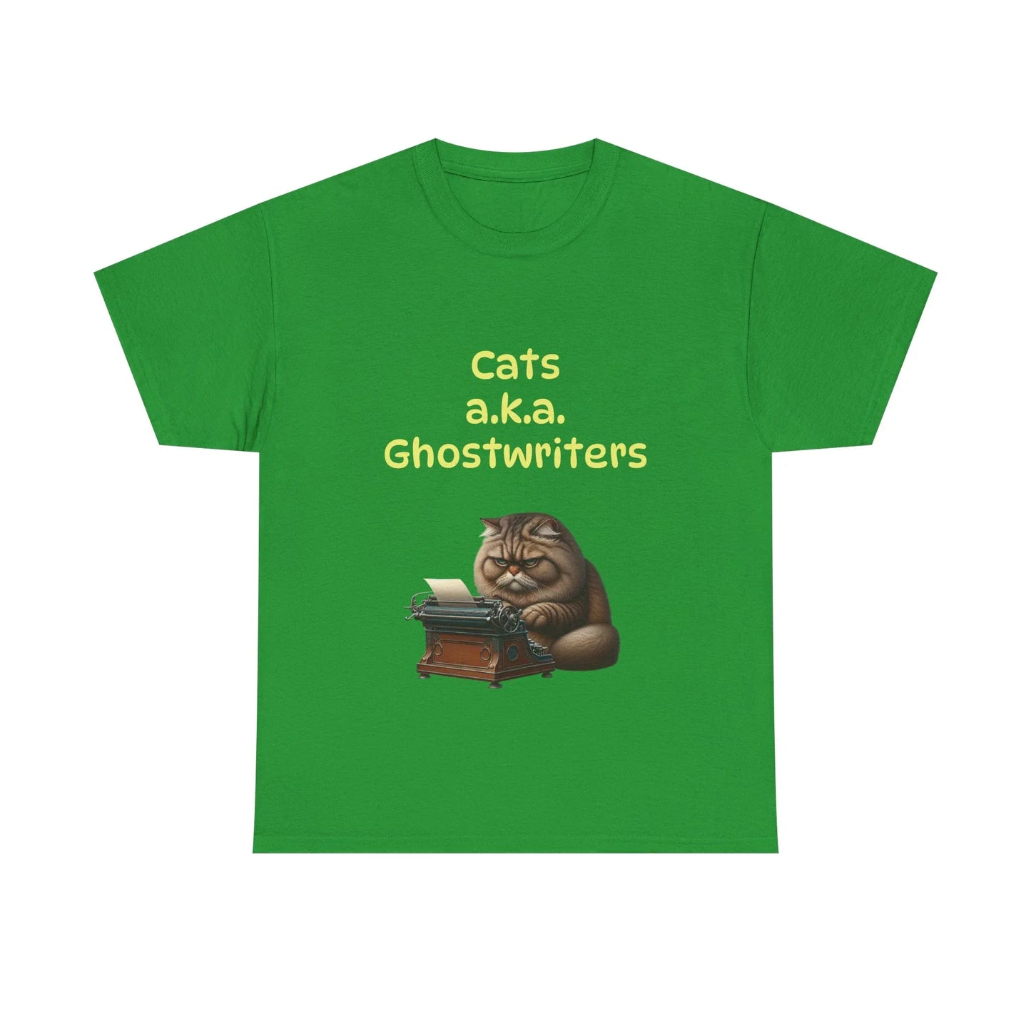 Book Lover's Unisex Heavy Cotton Tee - "Cats Ghostwriters" - The Dreamer's Bookshop.