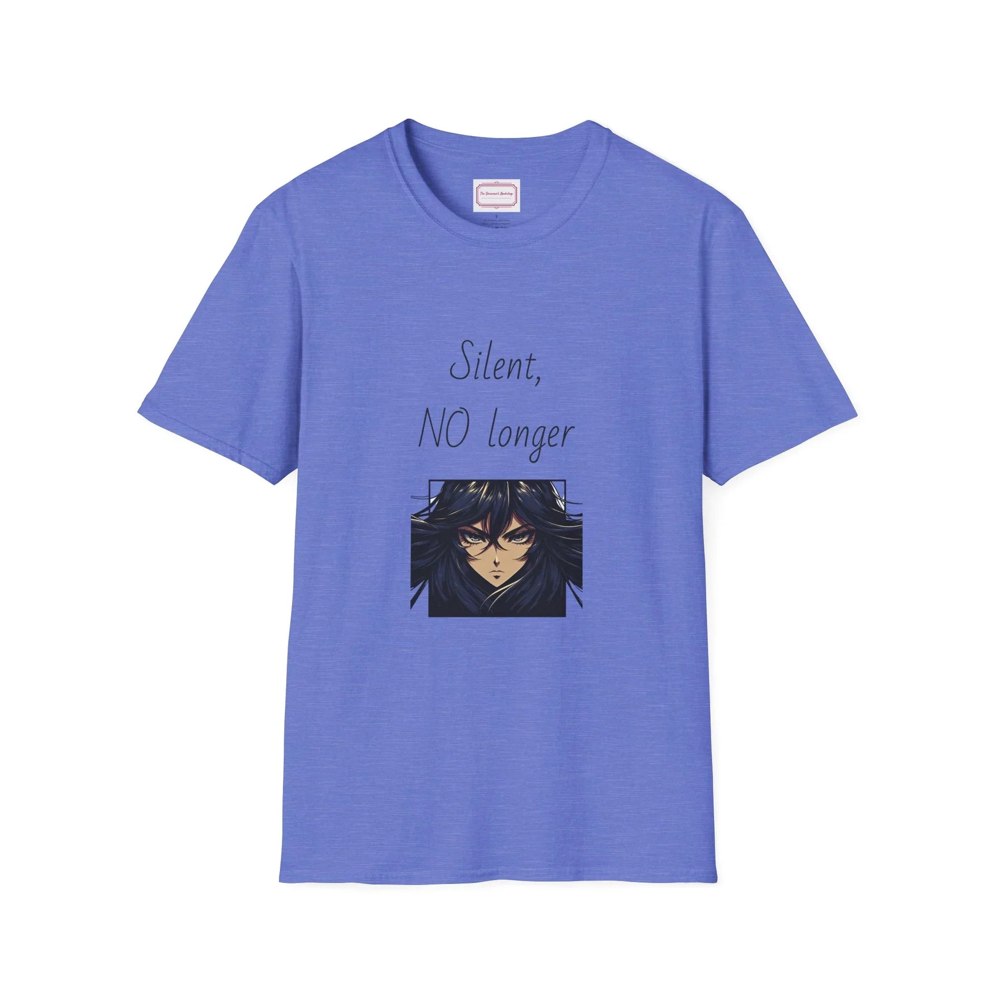 Inspirational Unisex Softstyle T-Shirt - "Silent, NO longer" - The Dreamer's Bookshop.