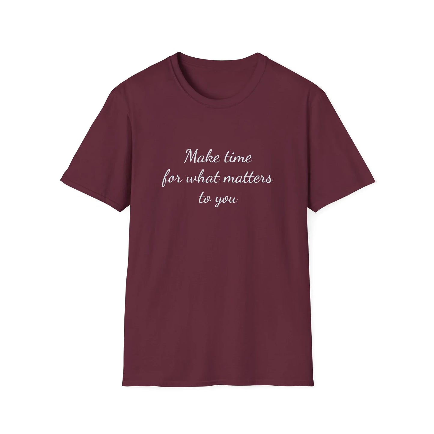 Inspirational Unisex T-Shirt - "Make Time" - The Dreamer's Bookshop.