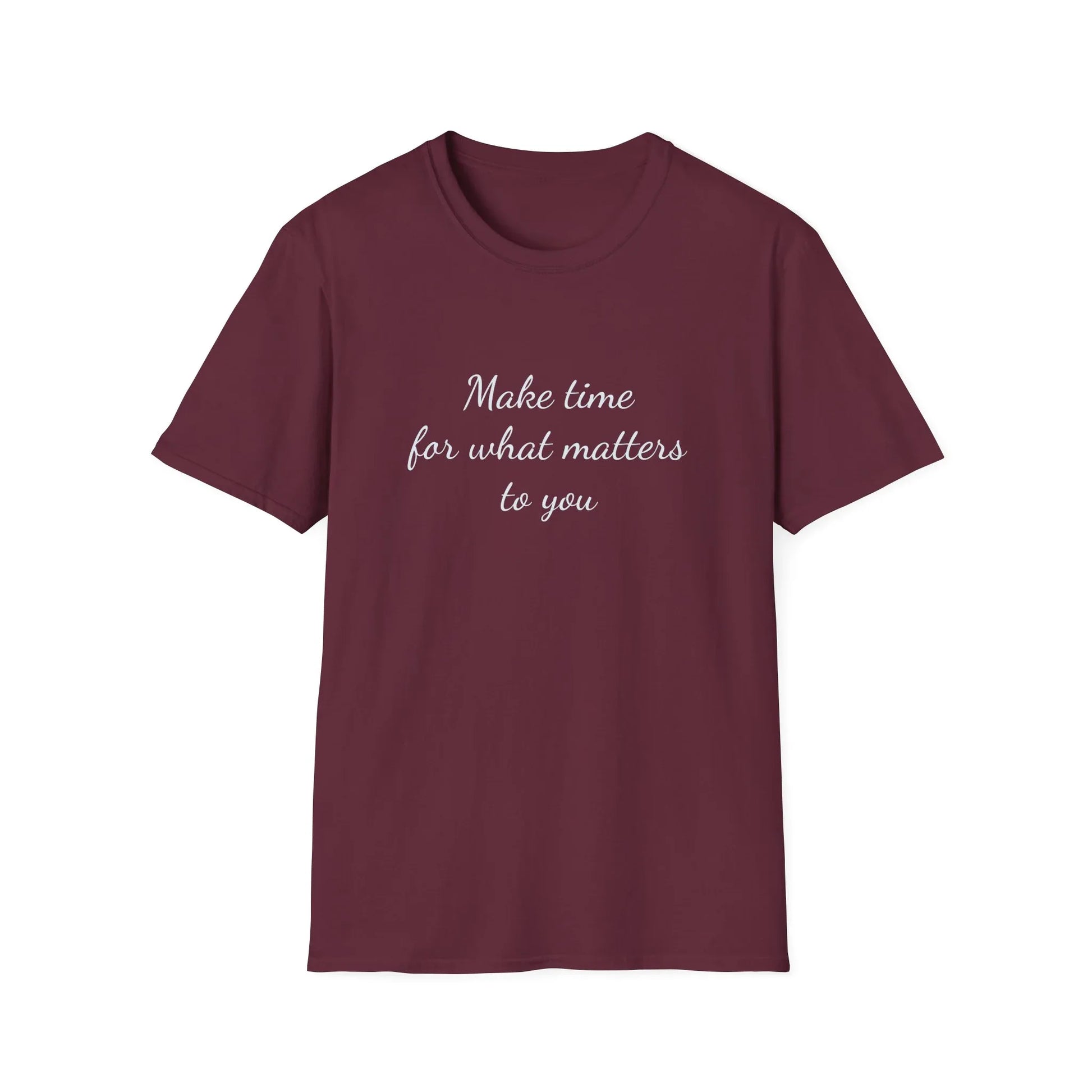 Inspirational Unisex T-Shirt - "Make Time" - The Dreamer's Bookshop.