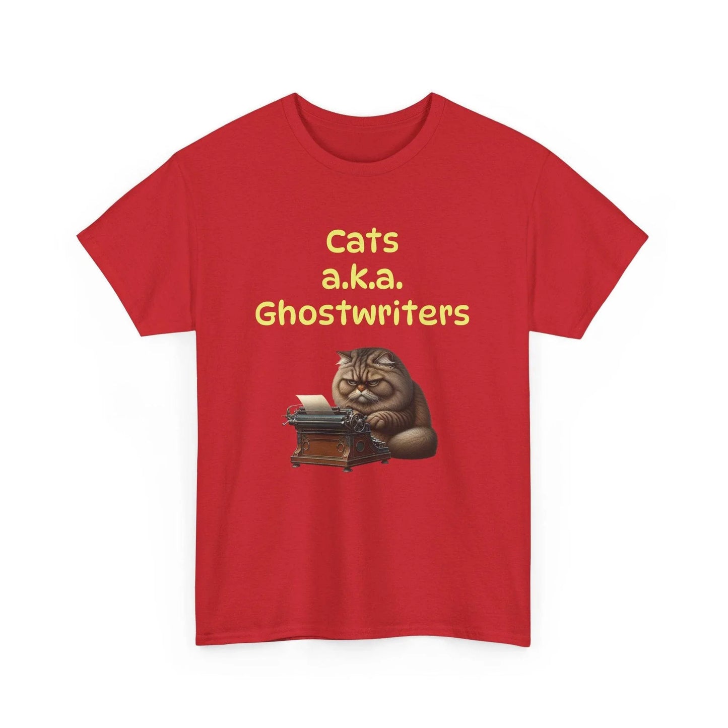 Cats Ghostwriters - A Unisex Heavy Cotton Tee - Perfect Gift for Book Lovers - The Dreamer's Bookshop.