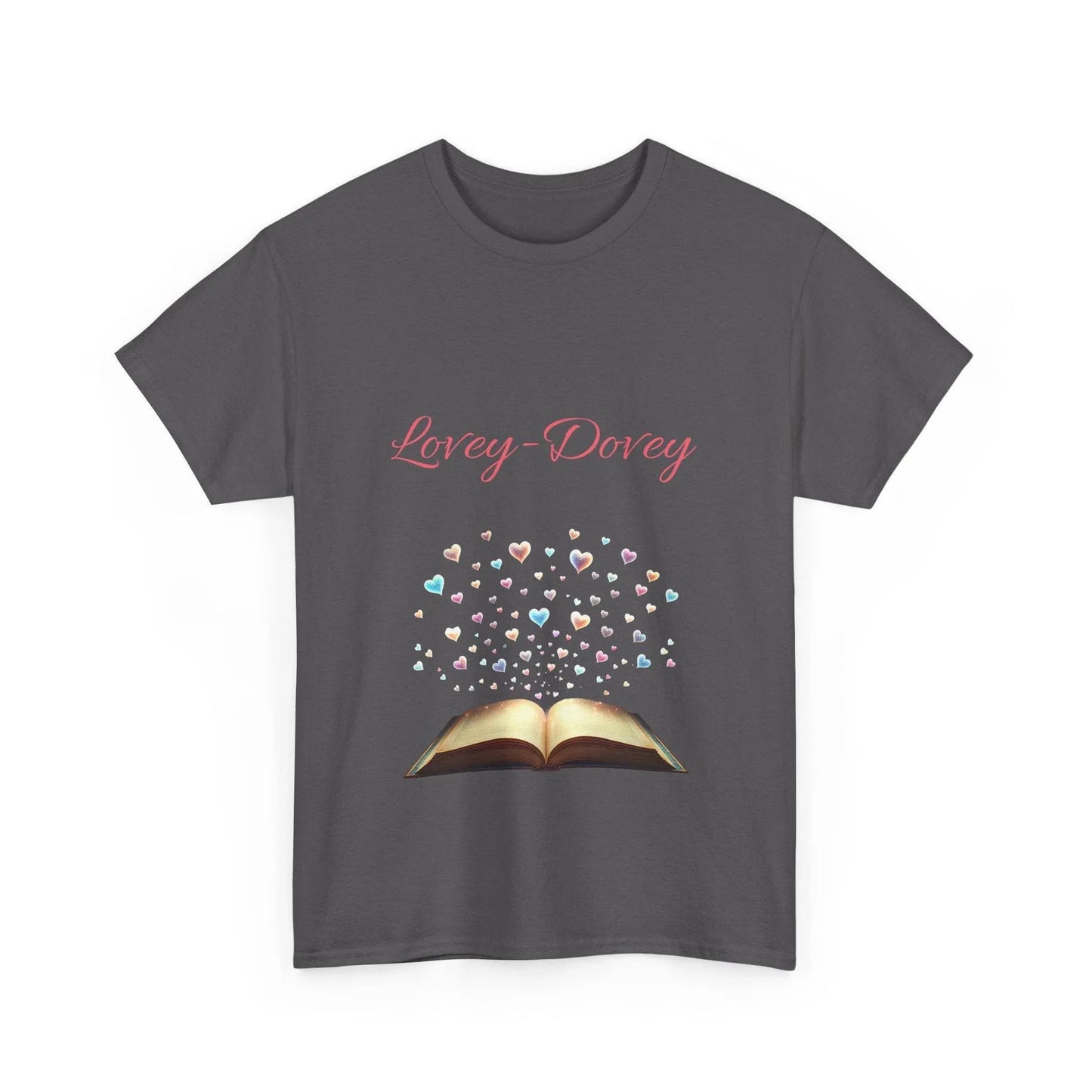 Lovey-Dovey - Unisex Heavy Cotton Tee - Sweet Romance - The Dreamer's Bookshop.