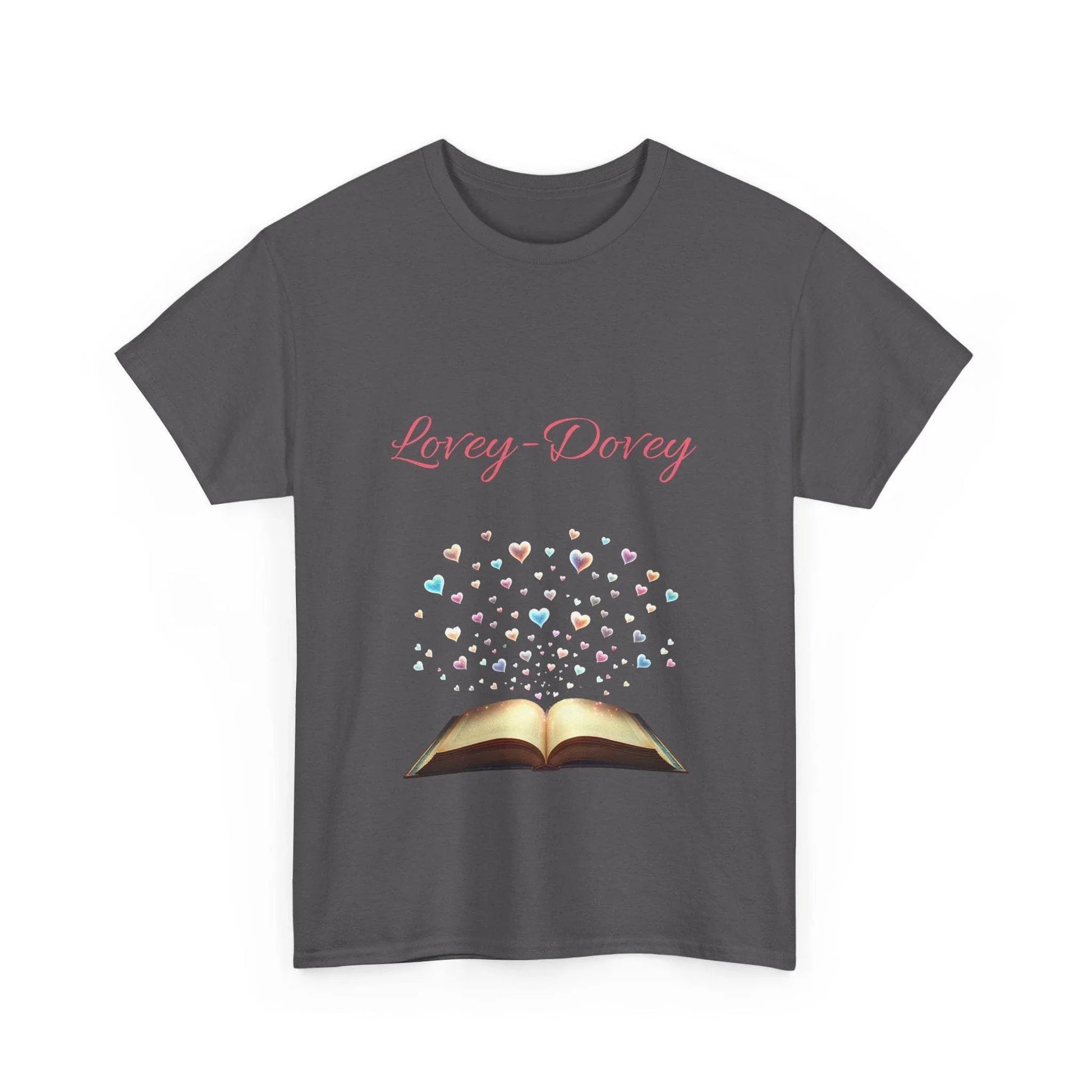 Lovey-Dovey - Unisex Heavy Cotton Tee - Sweet Romance - The Dreamer's Bookshop.