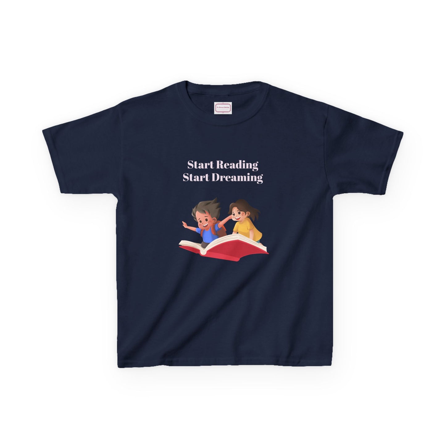 US (Ww) Kids Heavy Cotton™ Tee - Start Reading Start Dreaming Shirt
