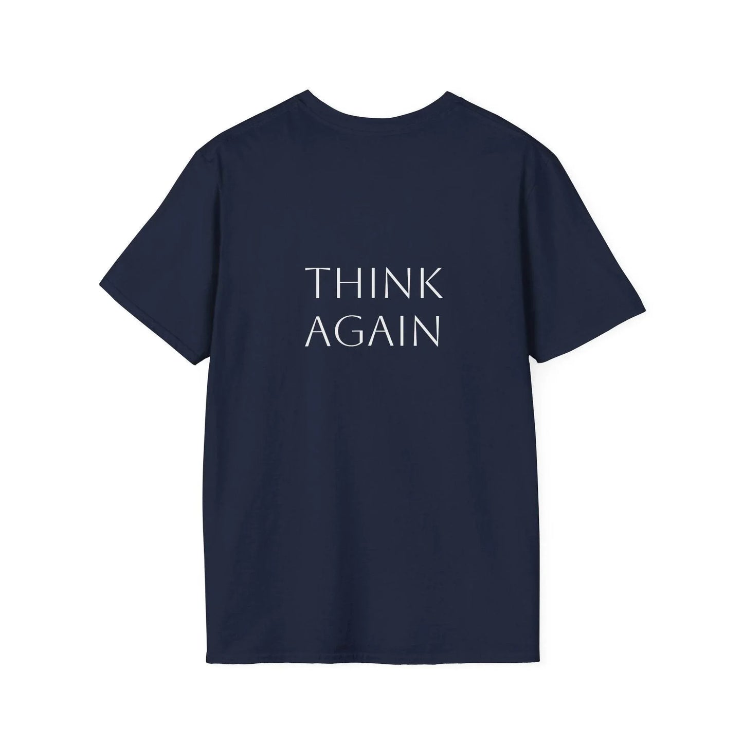 Unisex Softstyle T-Shirt - 'Think Again' - The Dreamer's Bookshop.